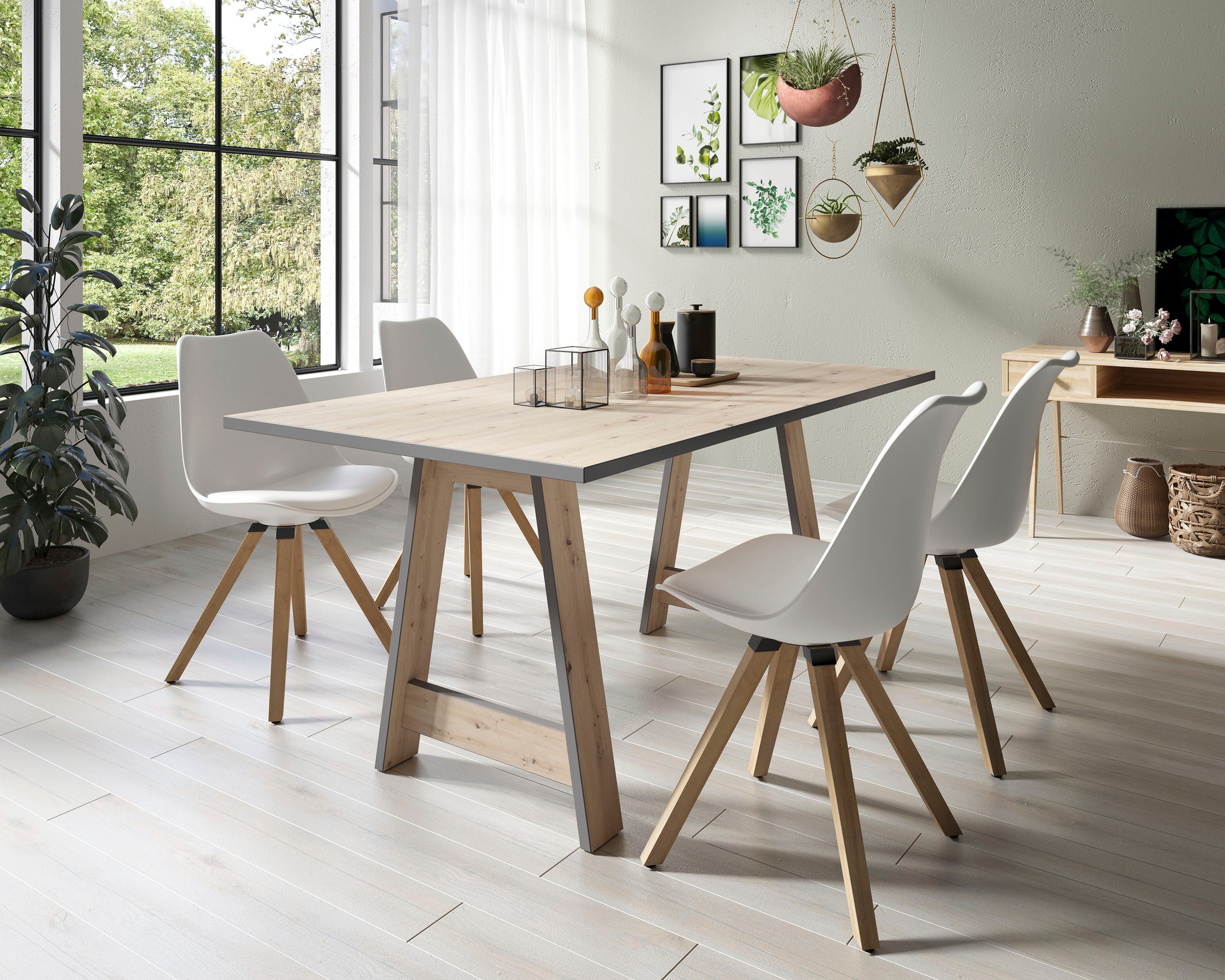 Homexperts Esstisch, Breite 160 cm, Gestell in A-Form