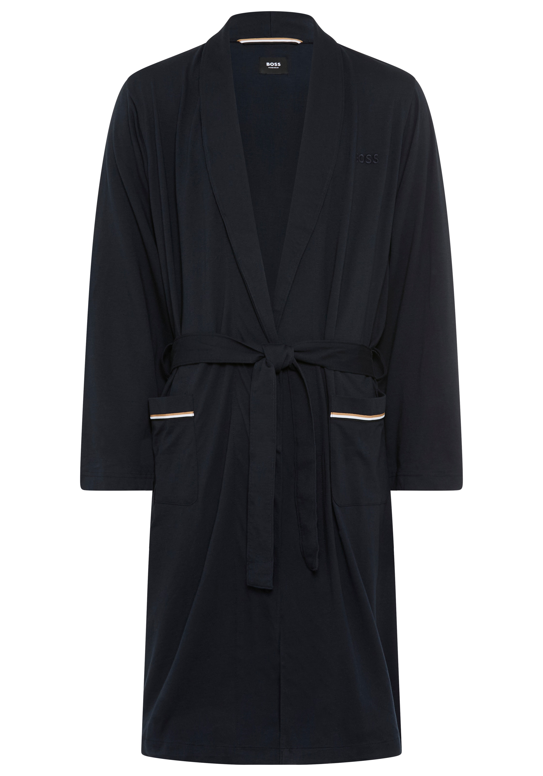 BOSS Robe de chambre aus Baumwoll-Jersey mit Logo-Stickerei