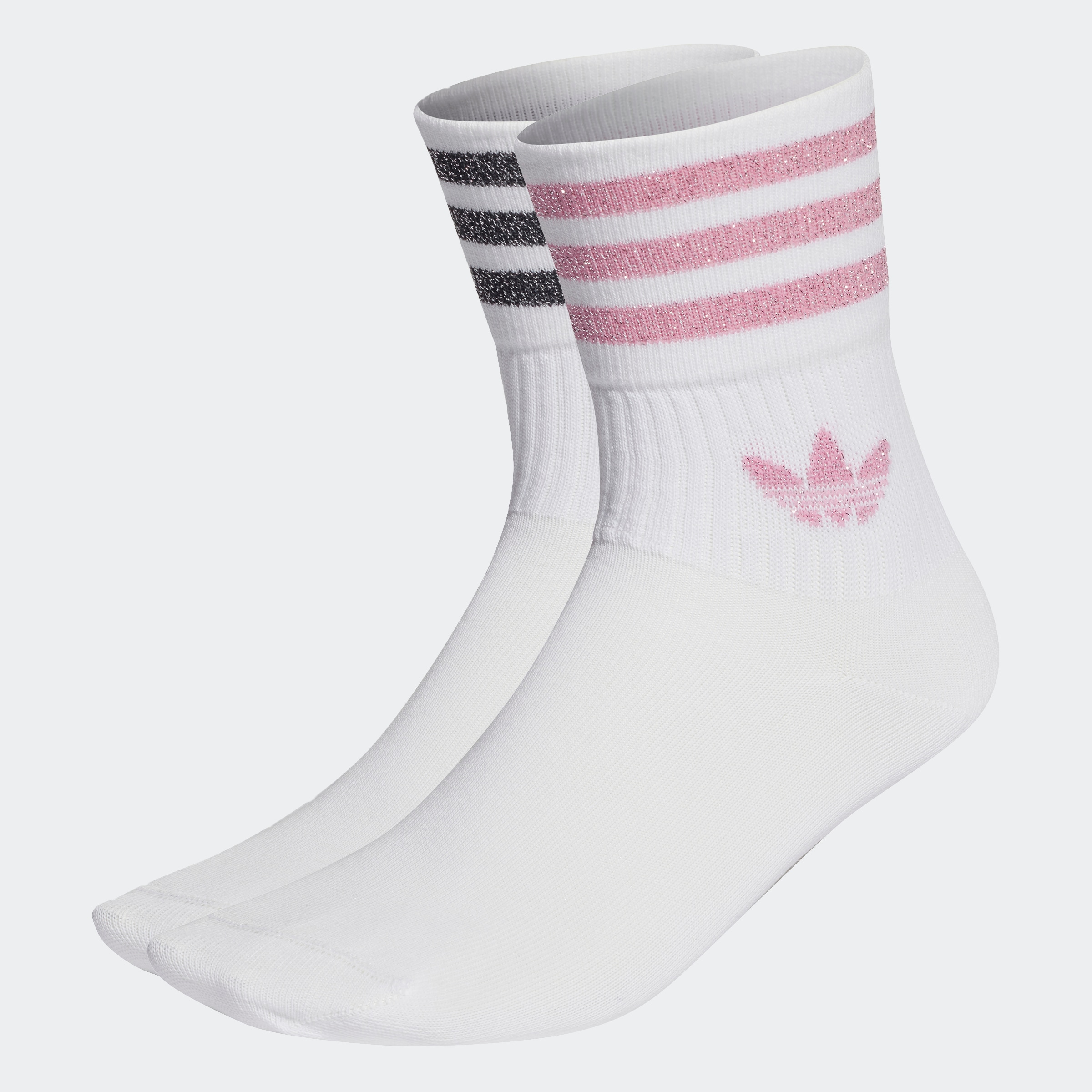 Image of adidas Originals Sportsocken "MIDCUT GLITTER CREW SOCKEN, 2 PAAR" 2 Paar tlg. für Erwachsene, wadenlang, aus Baumwolle, Polyester und Elasthan