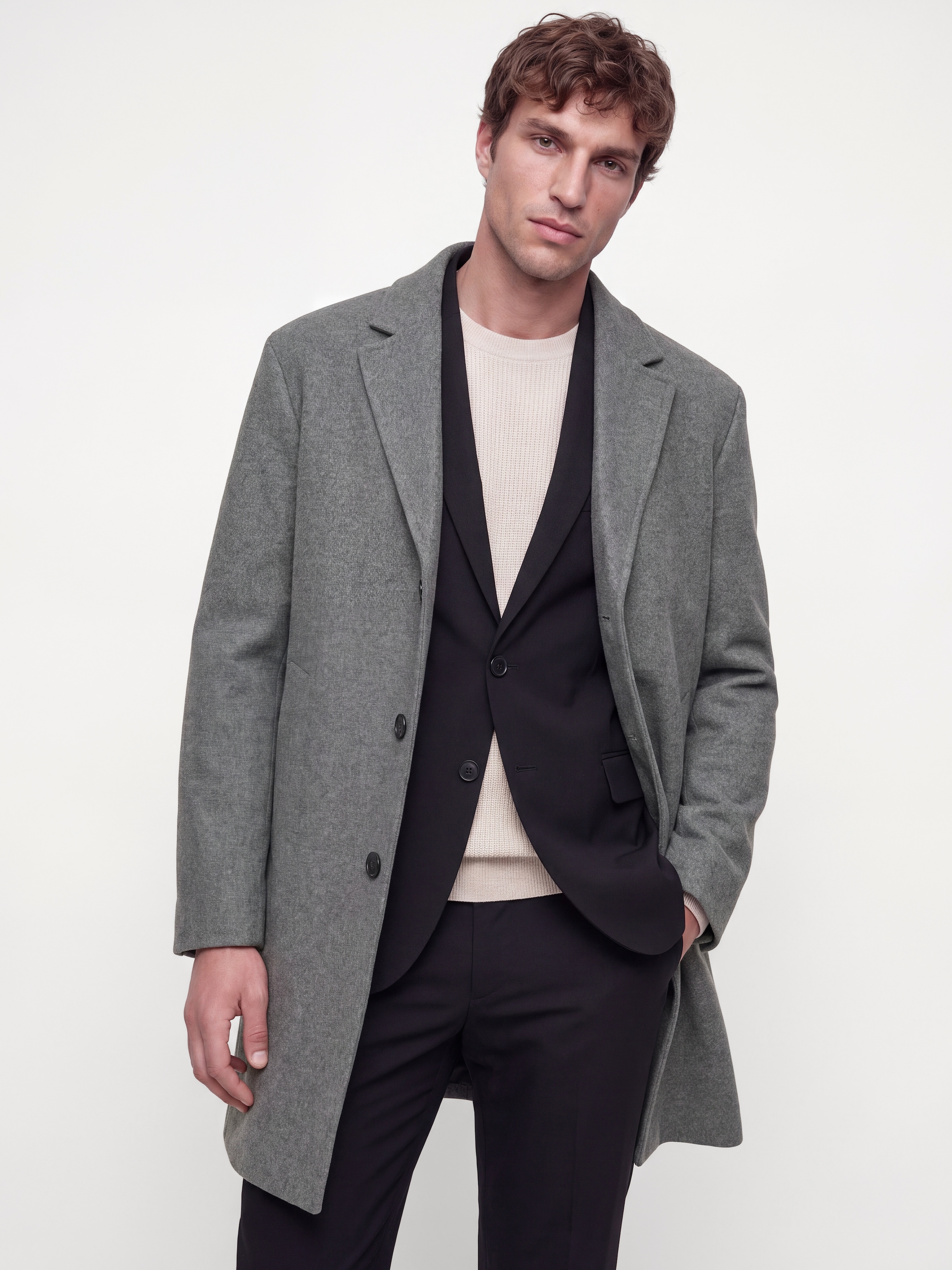 Jack & Jones Kurzmantel »JJEJAMES COAT SN« Kunstfaser, mit Reverskragen