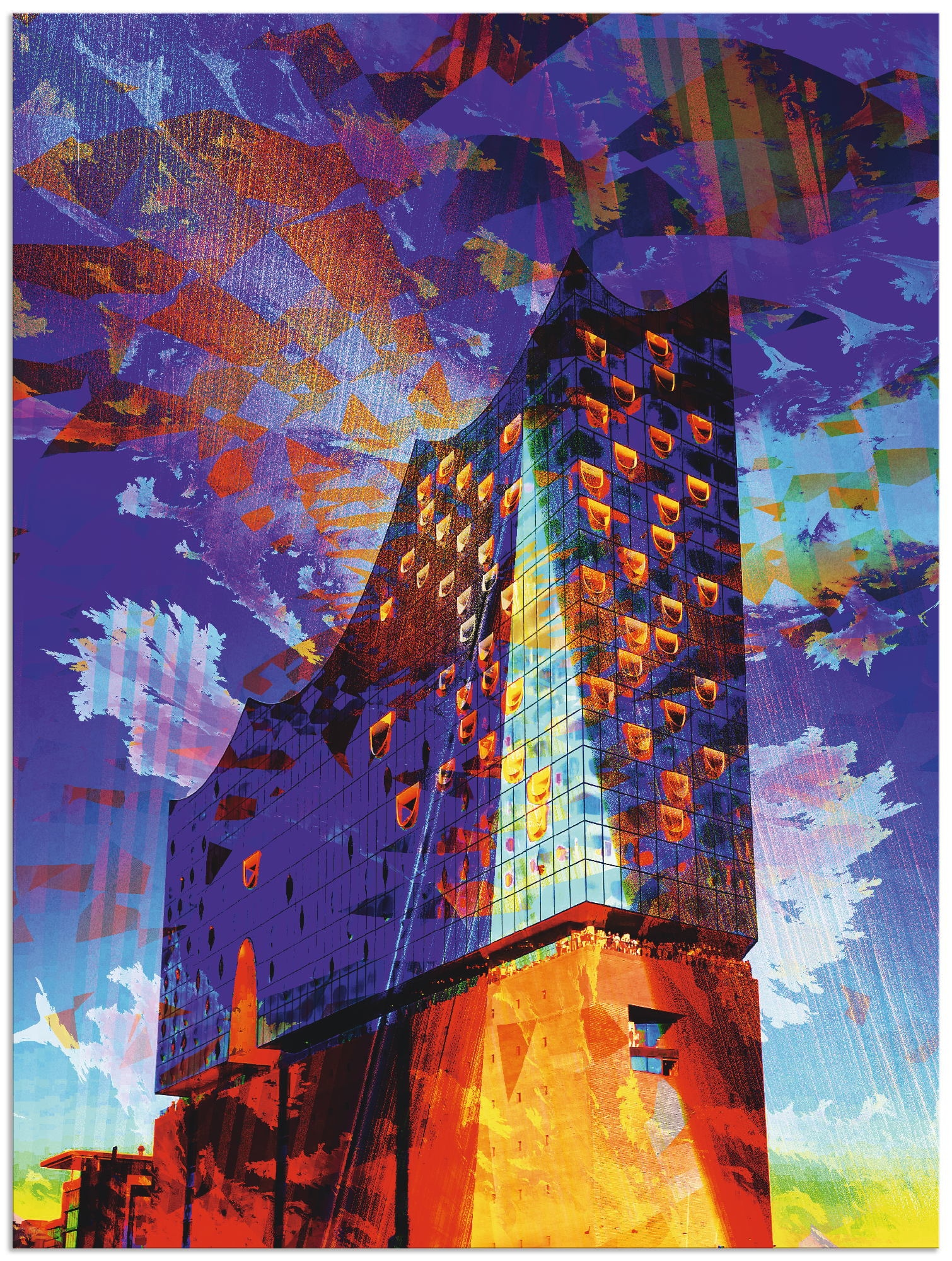 Image of Artland Alu-Dibond-Druck "Elbphilharmonie Hamburg IV" Gebäude 1 Stk. tlg. für Innen- und Aussenbereich geeignet, Outdoorbild