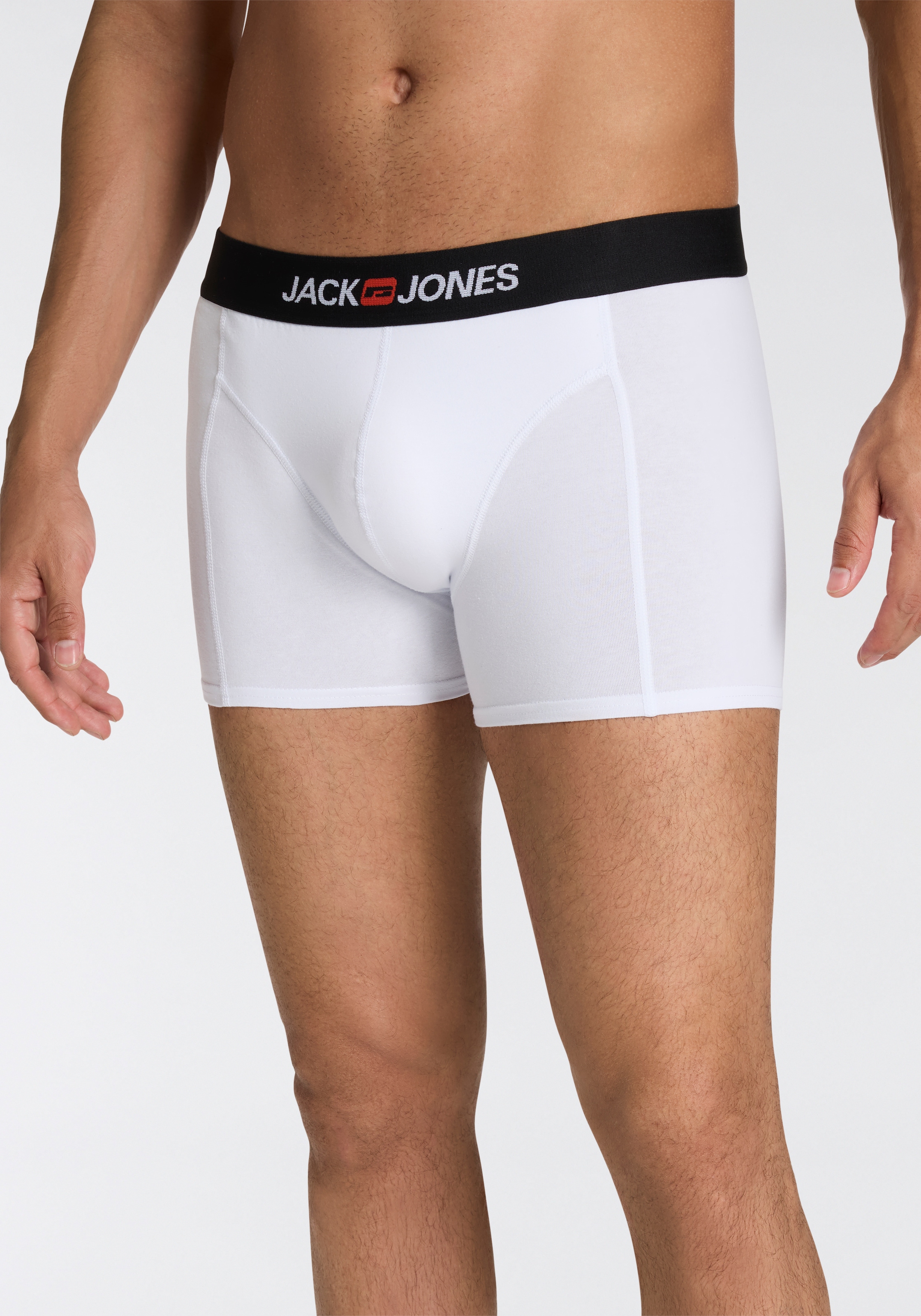 Jack & Jones Tronc »JACOLD – Boxershorts mit farbigem Bund im 6er-Pack« Packung, 6 cuis tlg., Druck, modisch, regular fit, Jersey