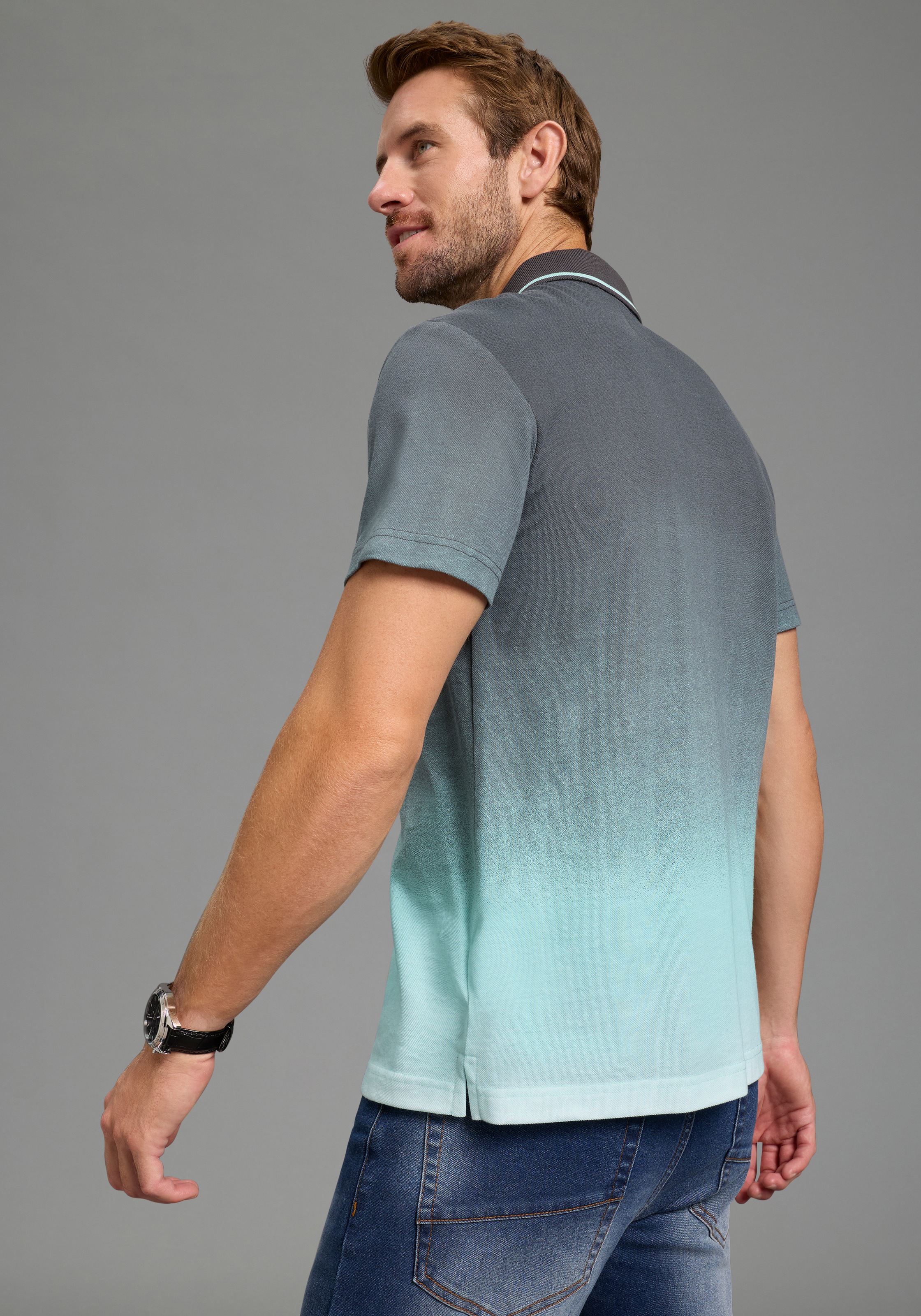 KangaROOS Poloshirt schmale Passform, Halbarm, Casual Stil