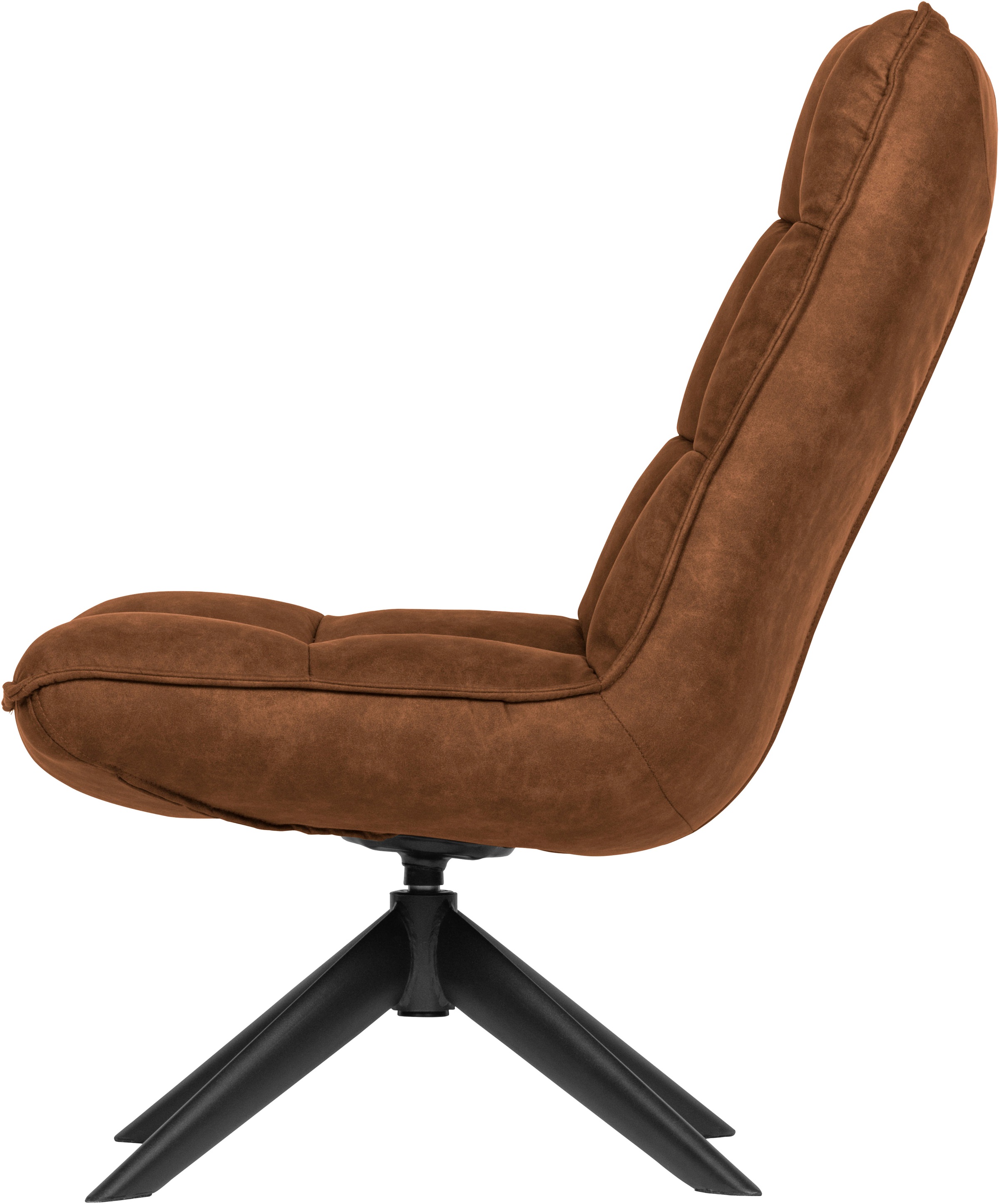 WOOOD Fauteuil pivotant »Jouke mit Kunstleder-Bezug und Drehmechanismus B 70 x T 85 x H 90 cm« Hauteur d'assise 46–42 cm, capacité de charge 140 kg, structure métallique poudrée