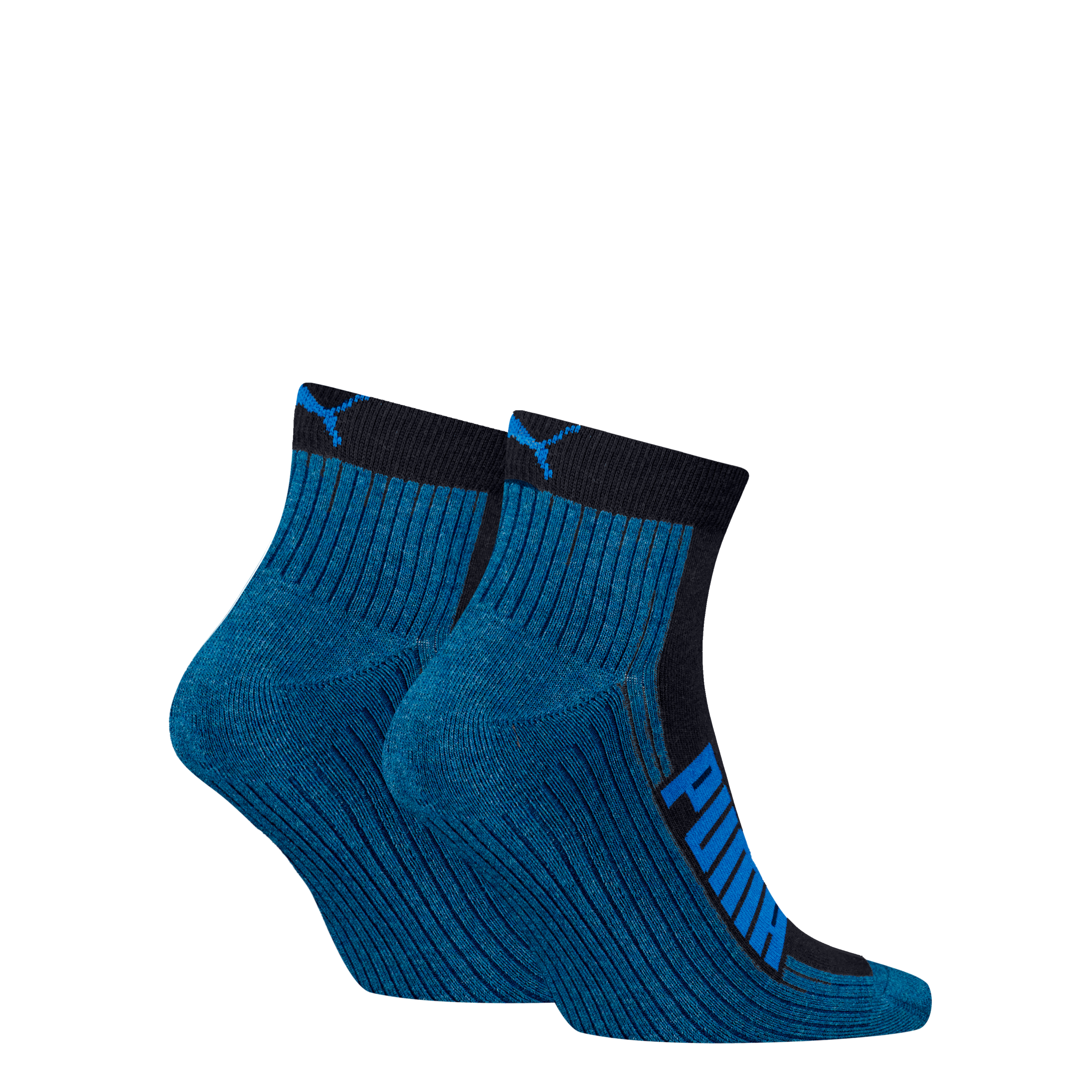 PUMA Kurzsocken »PUMA UNISEX BWT CUSHIONED QUARTER 2P«, (2 Paar), Zweifarbig, Rippenbündchen