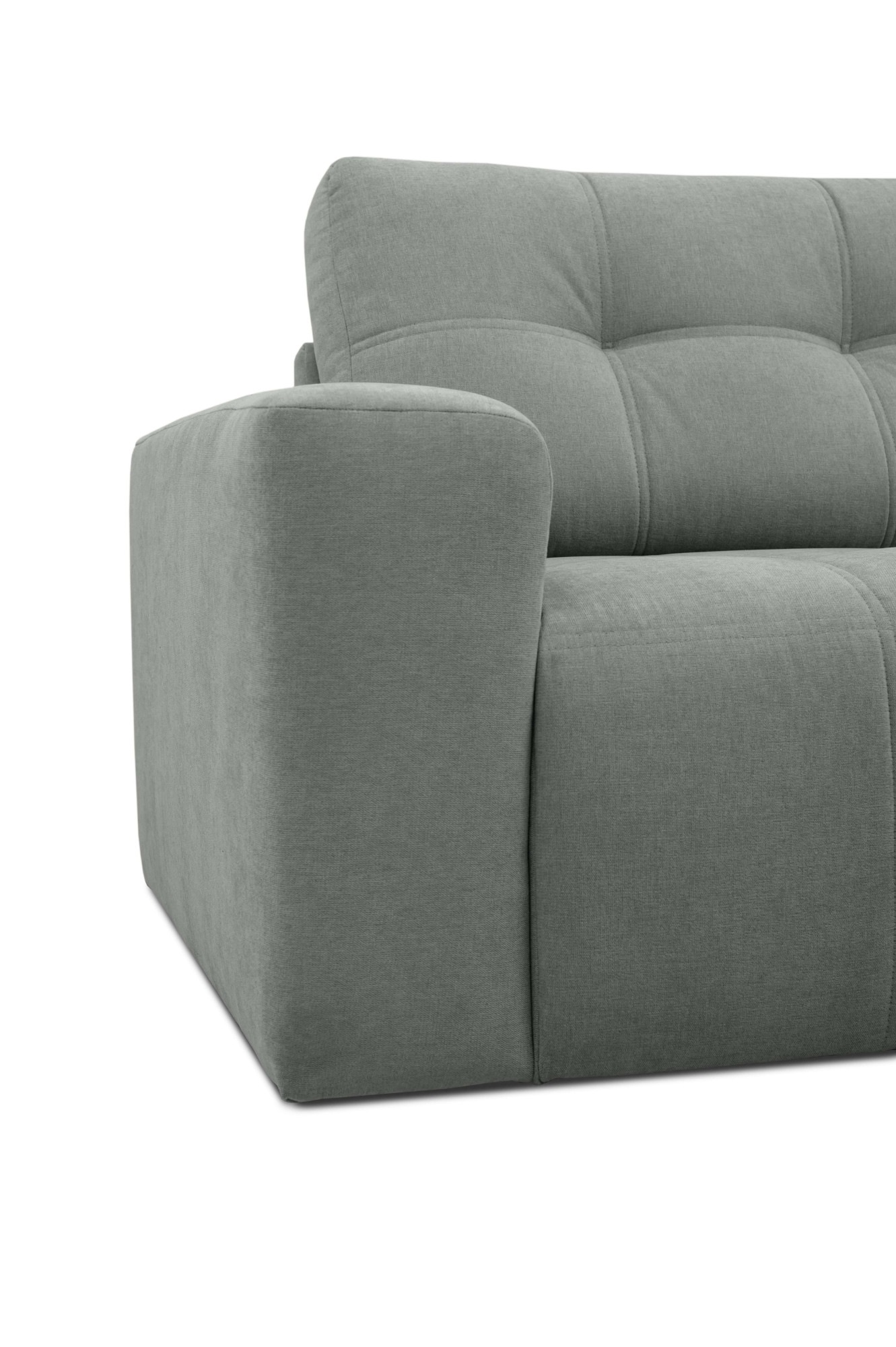 Home affaire Canapé d'angle »Turnon, Lounge-sofa, Breite 221 cm« Chenille, mit Knopf- und Doppelsteppung, elegantes Aussehen