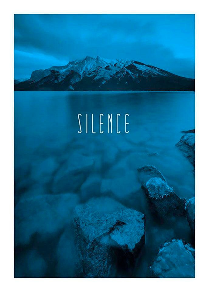 Image of Komar Poster »Word Lake Silence Blue«, Natur, Höhe: 70cm bei Ackermann Versand Schweiz
