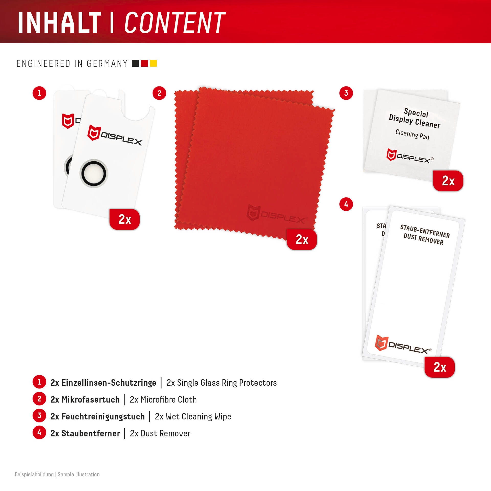 Displex Kameraschutzglas »Camera Lens Glass Single Glass Ring Protector« für Apple iPhone 16e Packung, 2x Einzellinsen-Schutzringe,  Objektivschutz, Kameraschutz, kratz- & stossfest