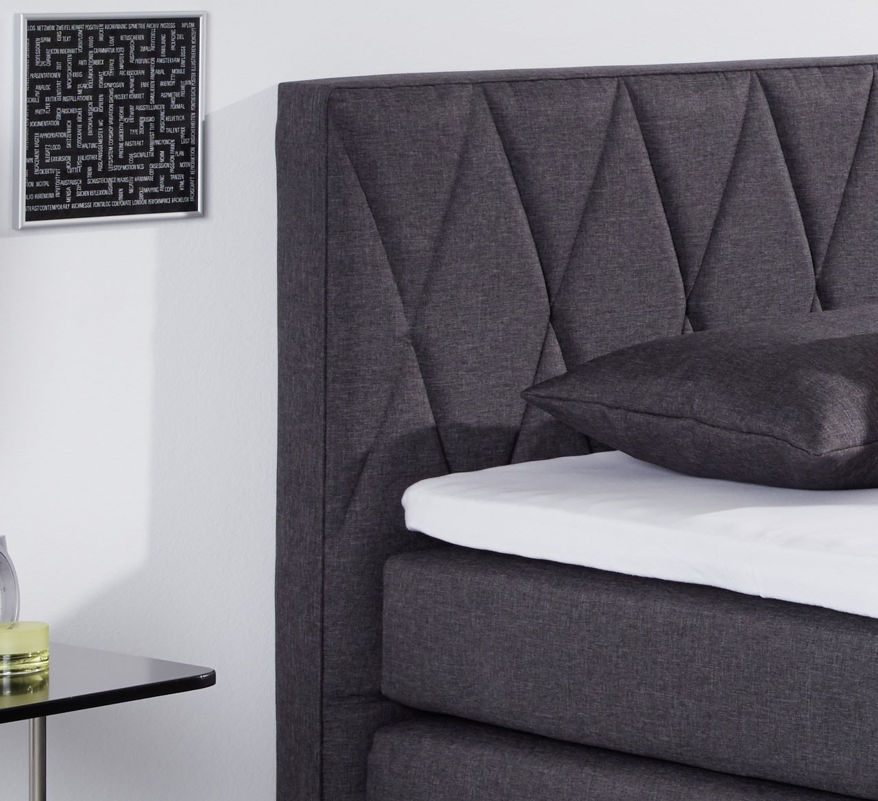 hapo Lit boxspring »ATLANTA« Surmatelas vendu séparément !,  disponible en différentes largeurs, couleurs et types de matelas