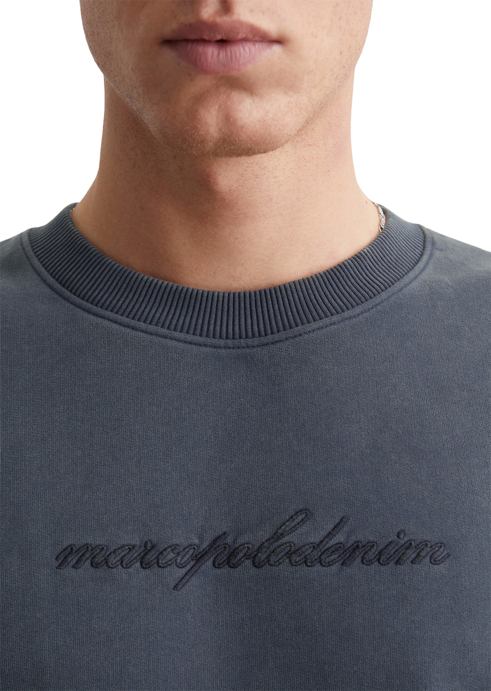 Marc O'Polo DENIM Sweatshirt, mit Ton-in-Ton-Stickerei