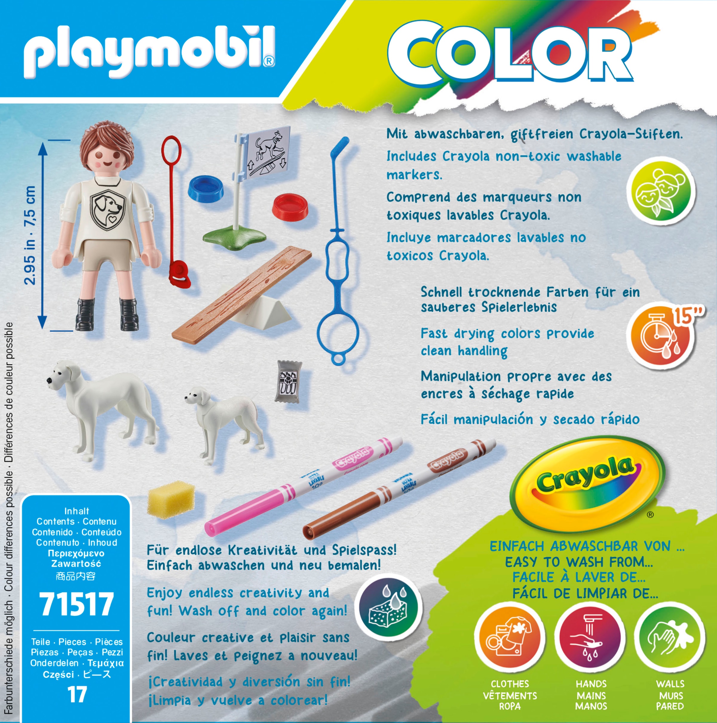 Playmobil® Konstruktions-Spielset »Hundetraining (71517), Color« Made in Europe