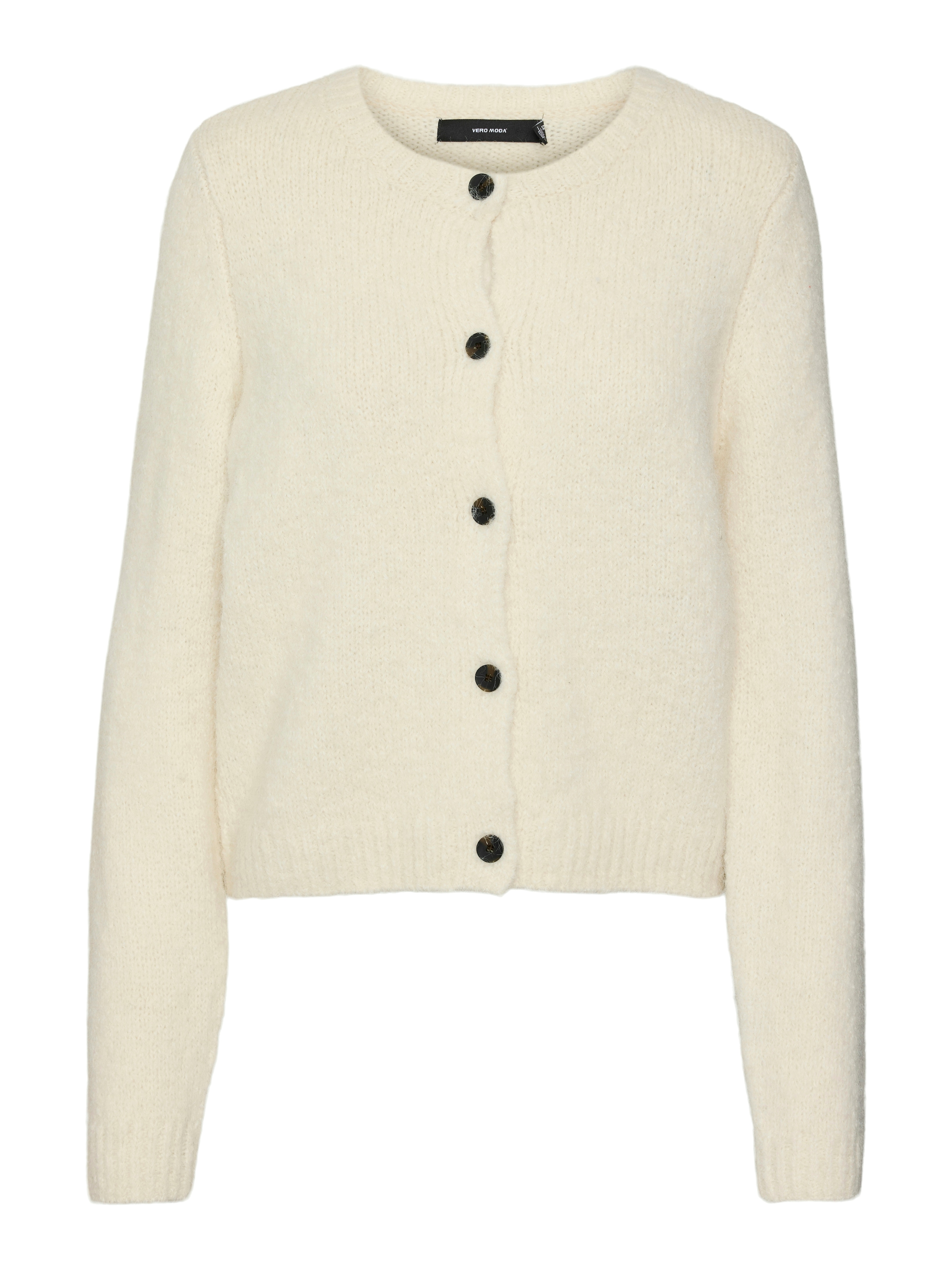 Vero Moda Strickjacke »VMNOVAH LS O-NECK BUTTON CARDI GA NOOS« Materialmix, regular fit