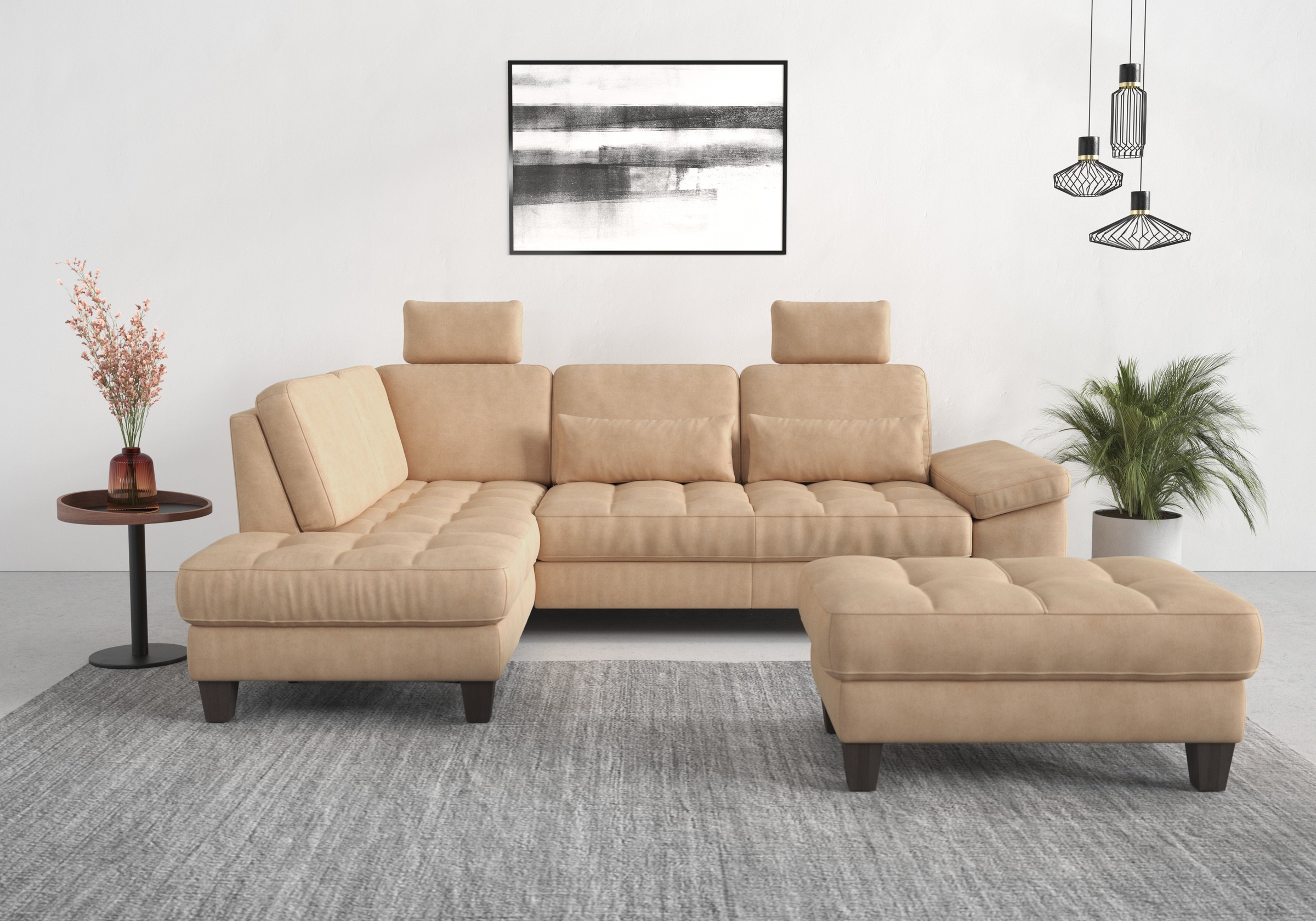 sit&more Ecksofa »Westham L-Form« mit Ottomane, mit oder ohne Bettfunktion, Bettkasten, Verstellung