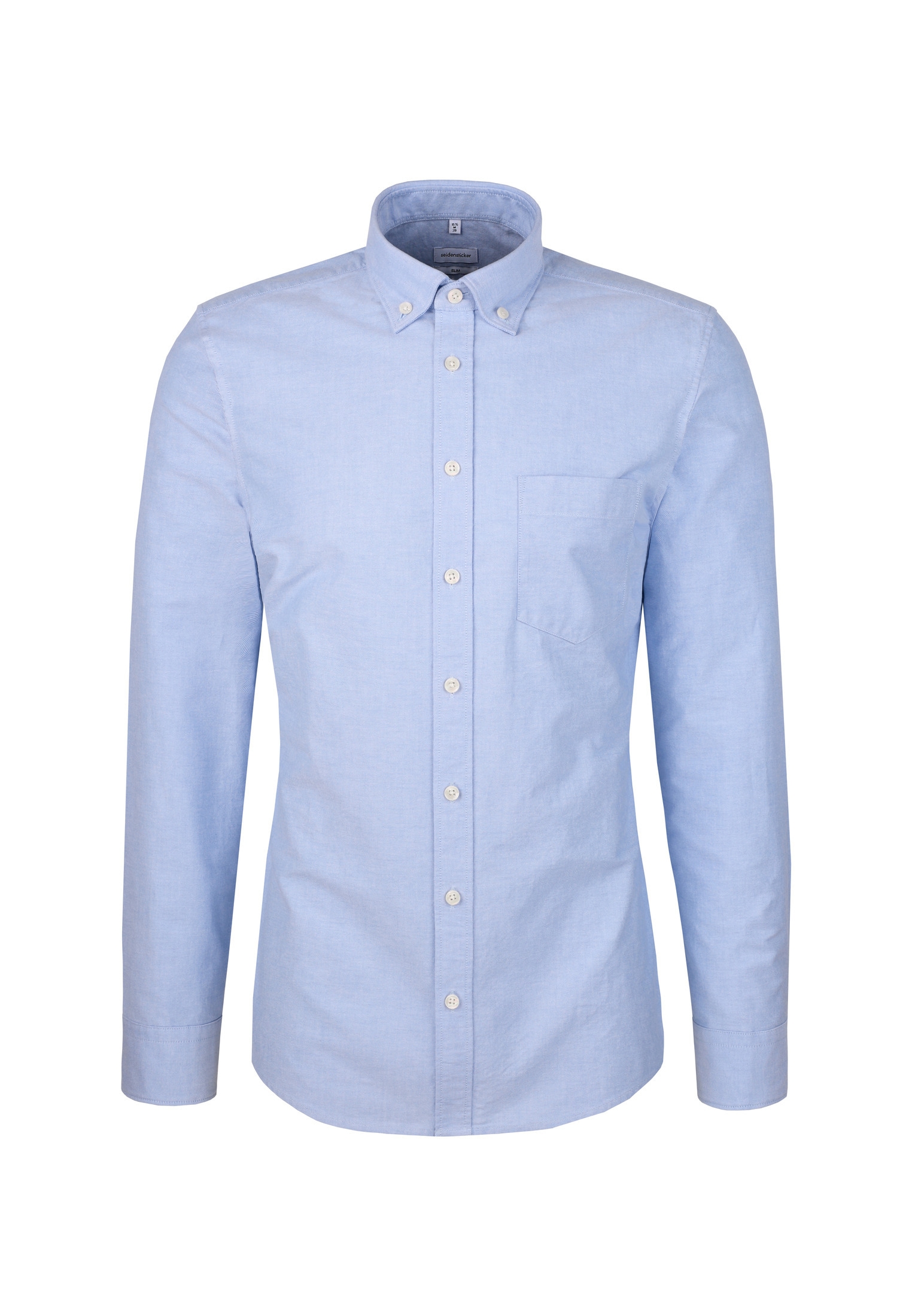 seidensticker Chemise d'affaires Slim 1/1 Button-Down-Kragen Uni