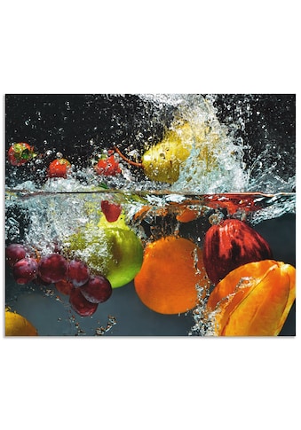 Küchenrückwand »Spritzendes Obst auf dem Wasser«, (1 tlg.)