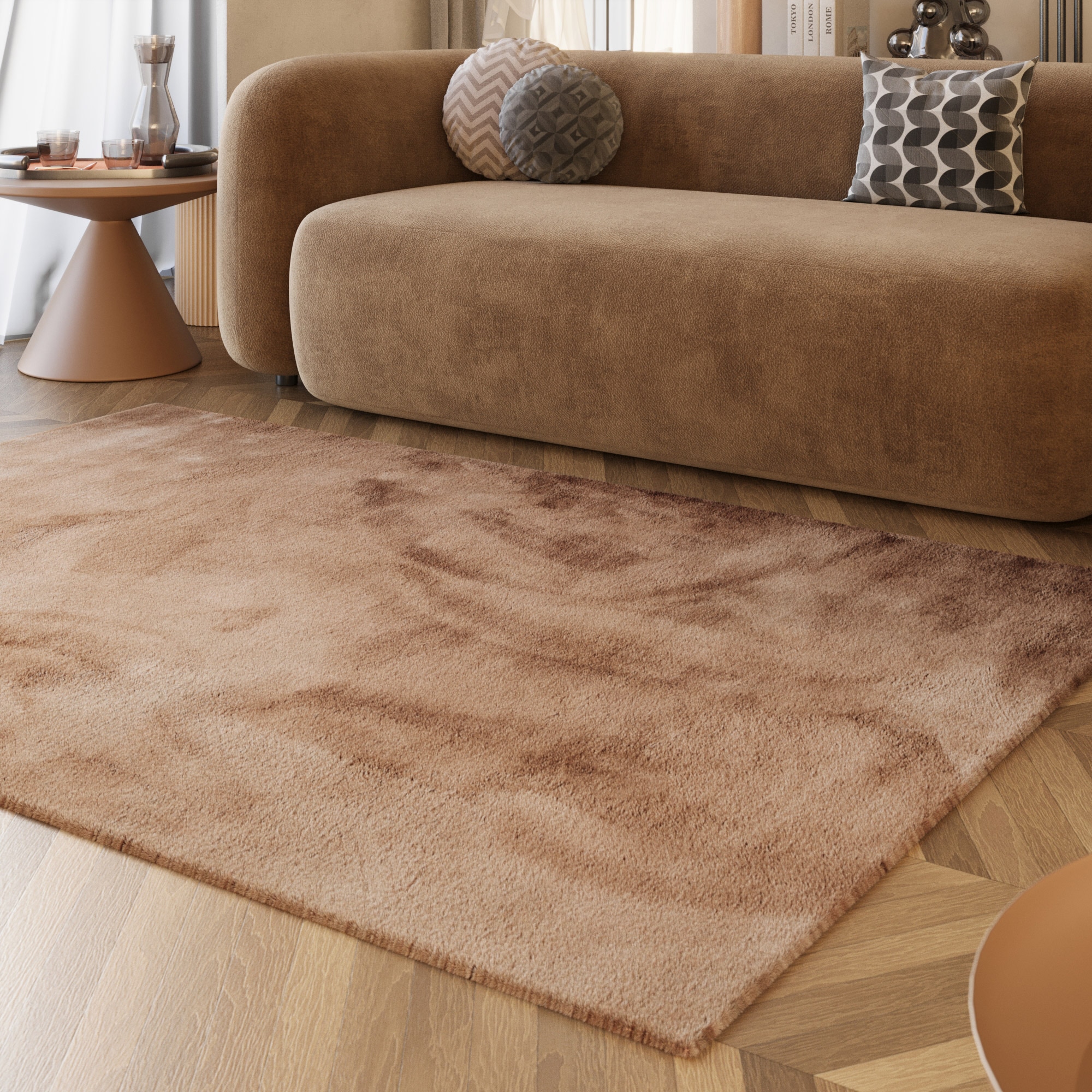 Esprit Hochflor-Teppich »Alice ESP-4377, Kunstfell«, rechteckig, 25 mm Höhe, Kaninchenfell-Haptik, besonders weich und dicht, für alle Räume