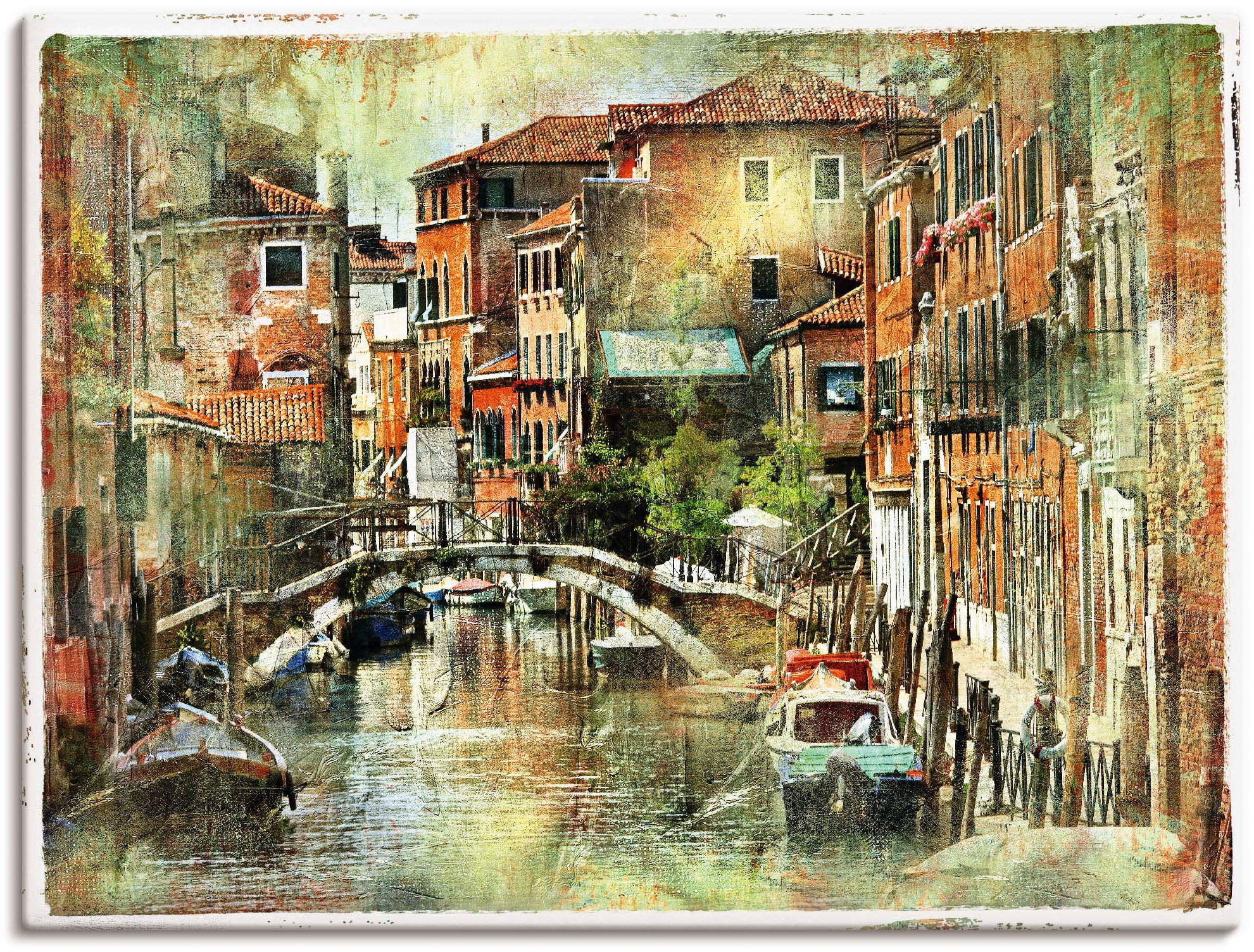 Image of Artland Wandbild "Kanal in Venedig" Italien 1 Stk. tlg. als Leinwandbild, Poster in verschied. Grössen