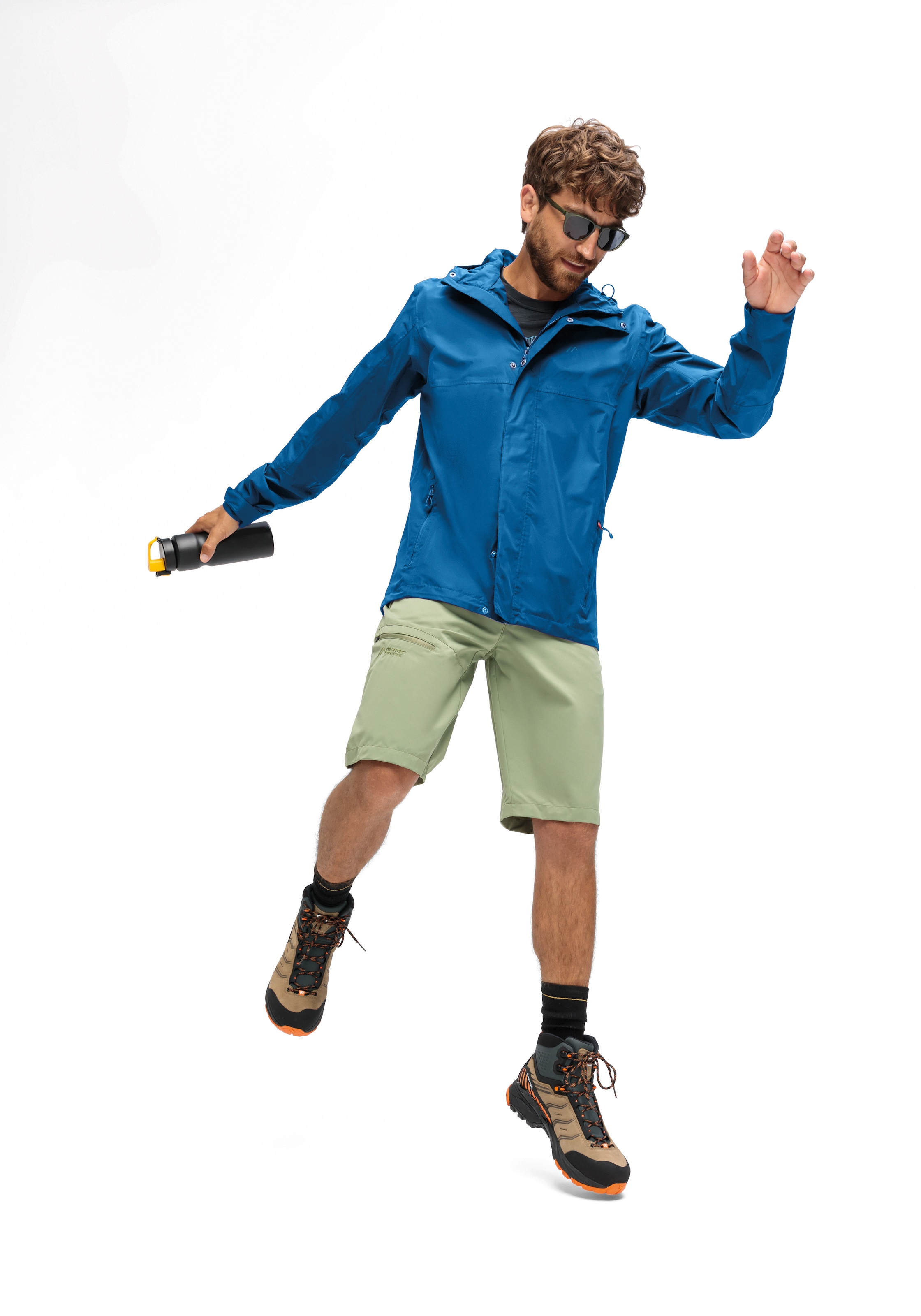 Maier Sports Veste de pluie »Abbenstein M« Veste homme imperméable, coupe-vent moderne, veste outdoor, coupe régulière