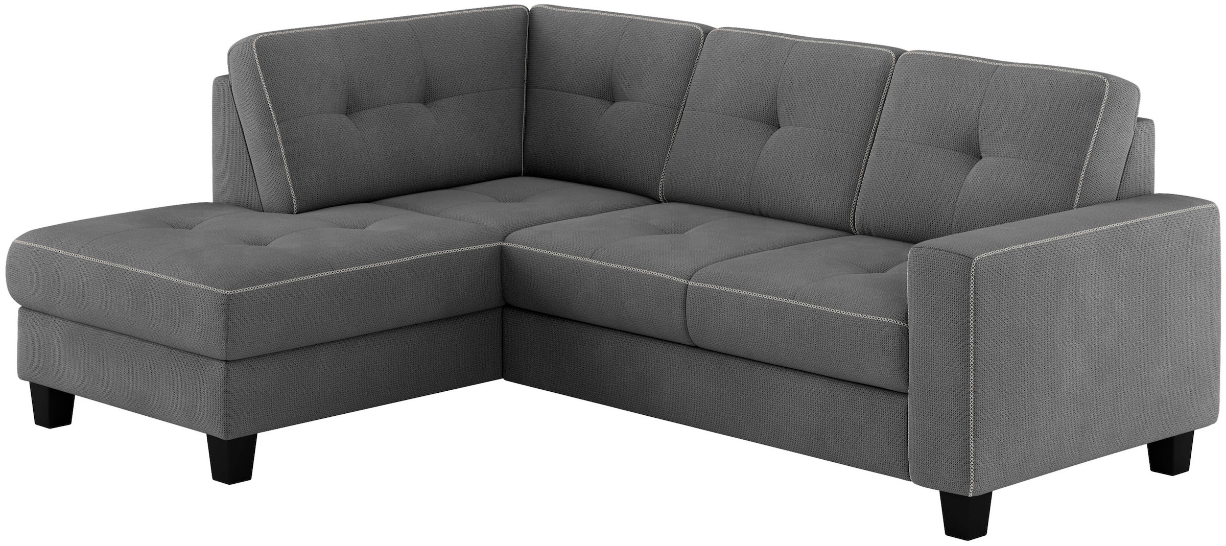 Places of Style Ecksofa »Varese«, wahlweise mit Bettfunktion und Bettkasten