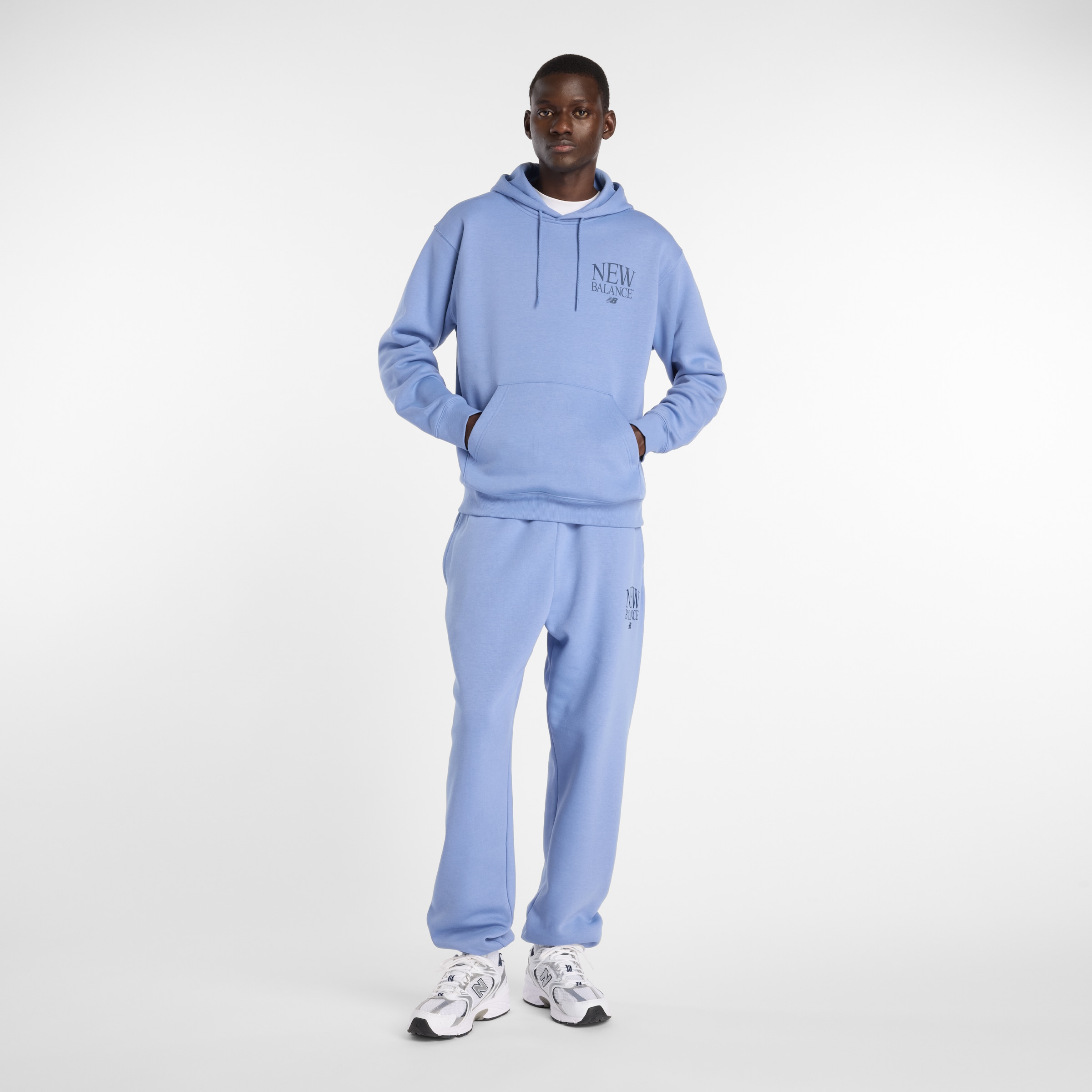 New Balance Pantalon de jogging  aus weicher Fleece-Qualität, mit Kordelverschluss, bequeme Passform