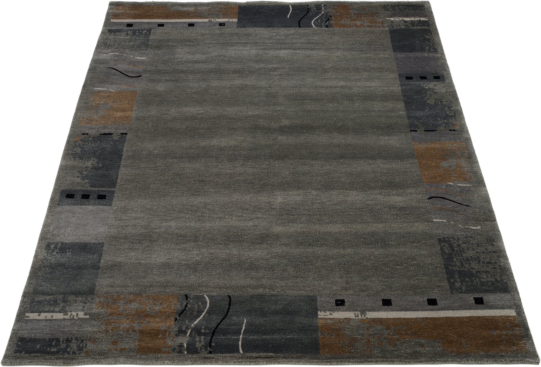 OCI DIE TEPPICHMARKE Teppich »AWARD ULKA« rechteckig 10 mm Höhe handgeknüpft, echter Design Teppich aus Nepal. 100% Naturfaser
