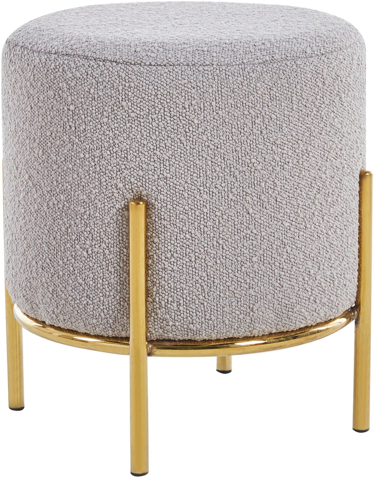 SalesFever Polsterhocker, mit Design-Gestell aus goldfarbenem Metall