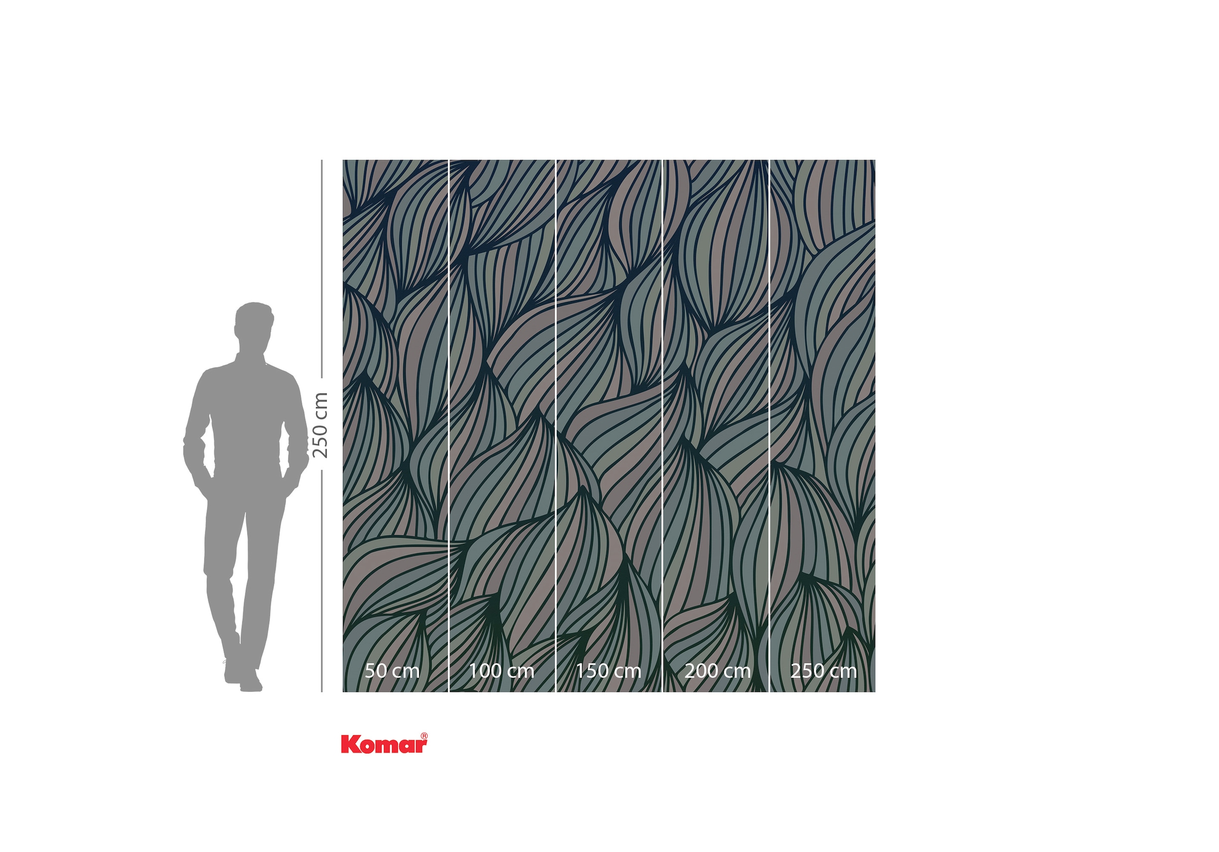 Komar Fototapete »Komar Vlies Fototapete - Gentle Waves - Grösse 250 x 250 cm«, bedruckt