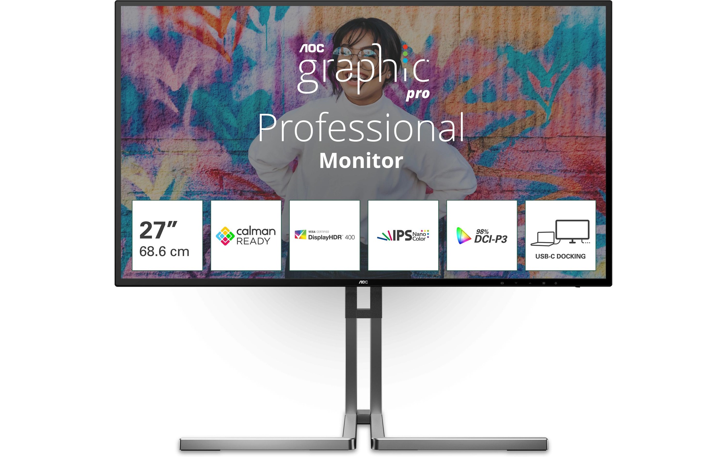 AOC LED-Monitor »U27U3CV« 68,58 cm/27 ″  3840 x 2160 px 60 Hz