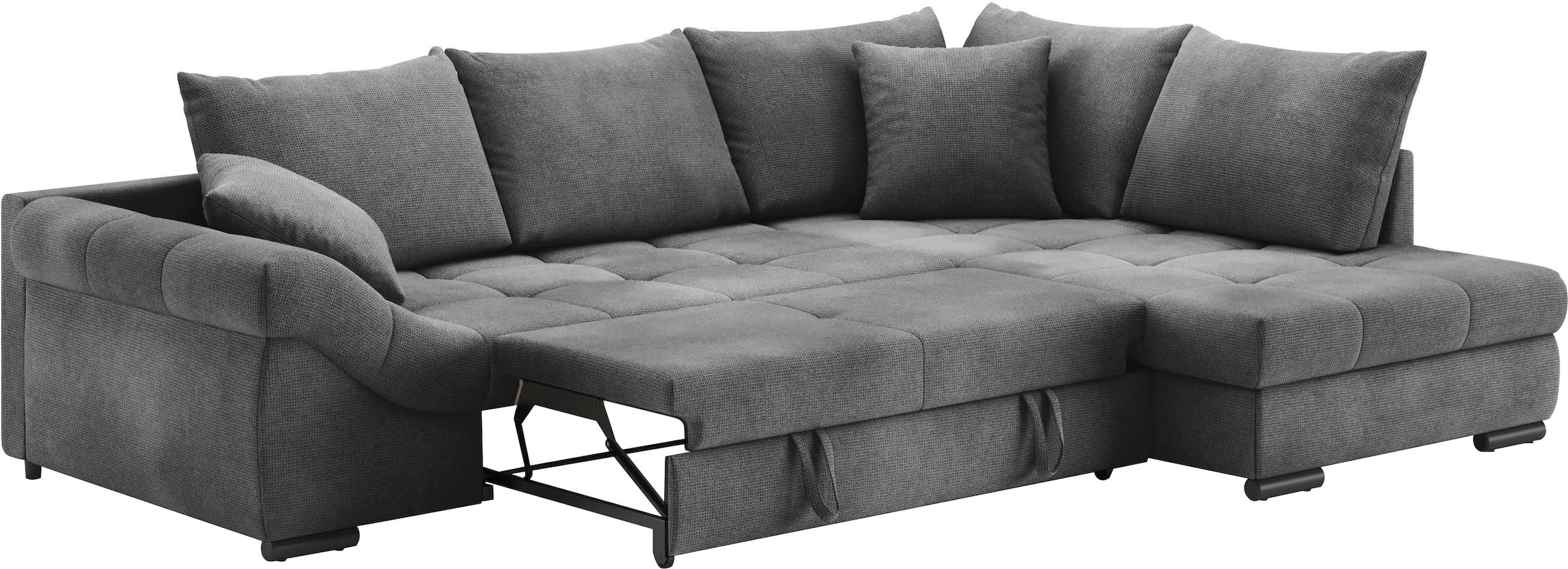 Mr. Couch Canapé d'angle »Allegro, L-Form« mit Hochschläfer-Bettauszug, wahlweise mit Kaltschaum