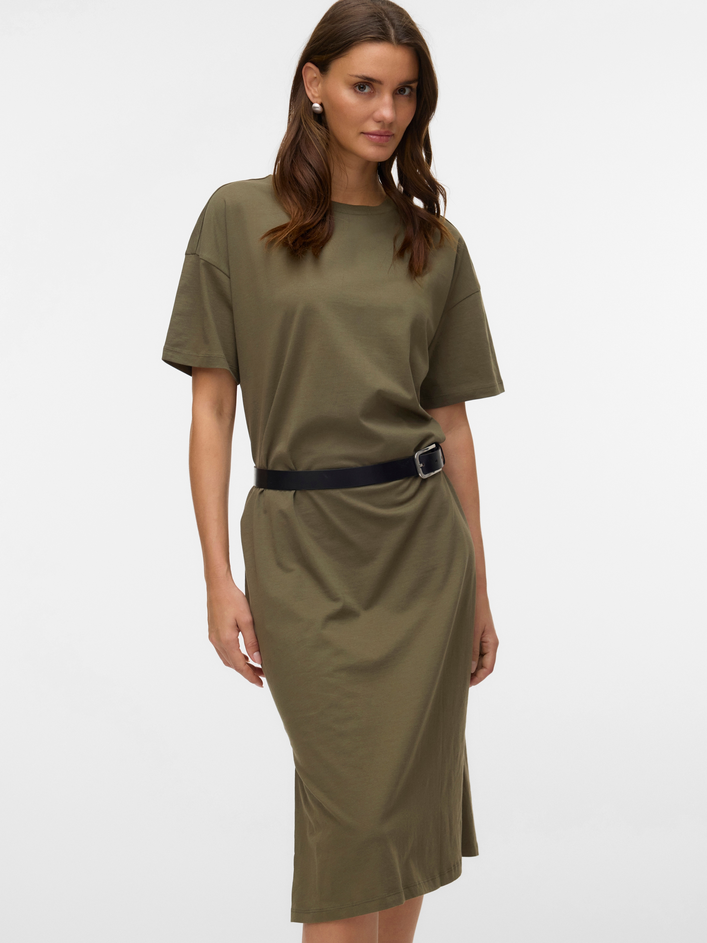 Image of Vero Moda Shirtkleid "VMMOLLY SS OVERSIZE CALF DRESS NOOS" Baumwolle, regular fit