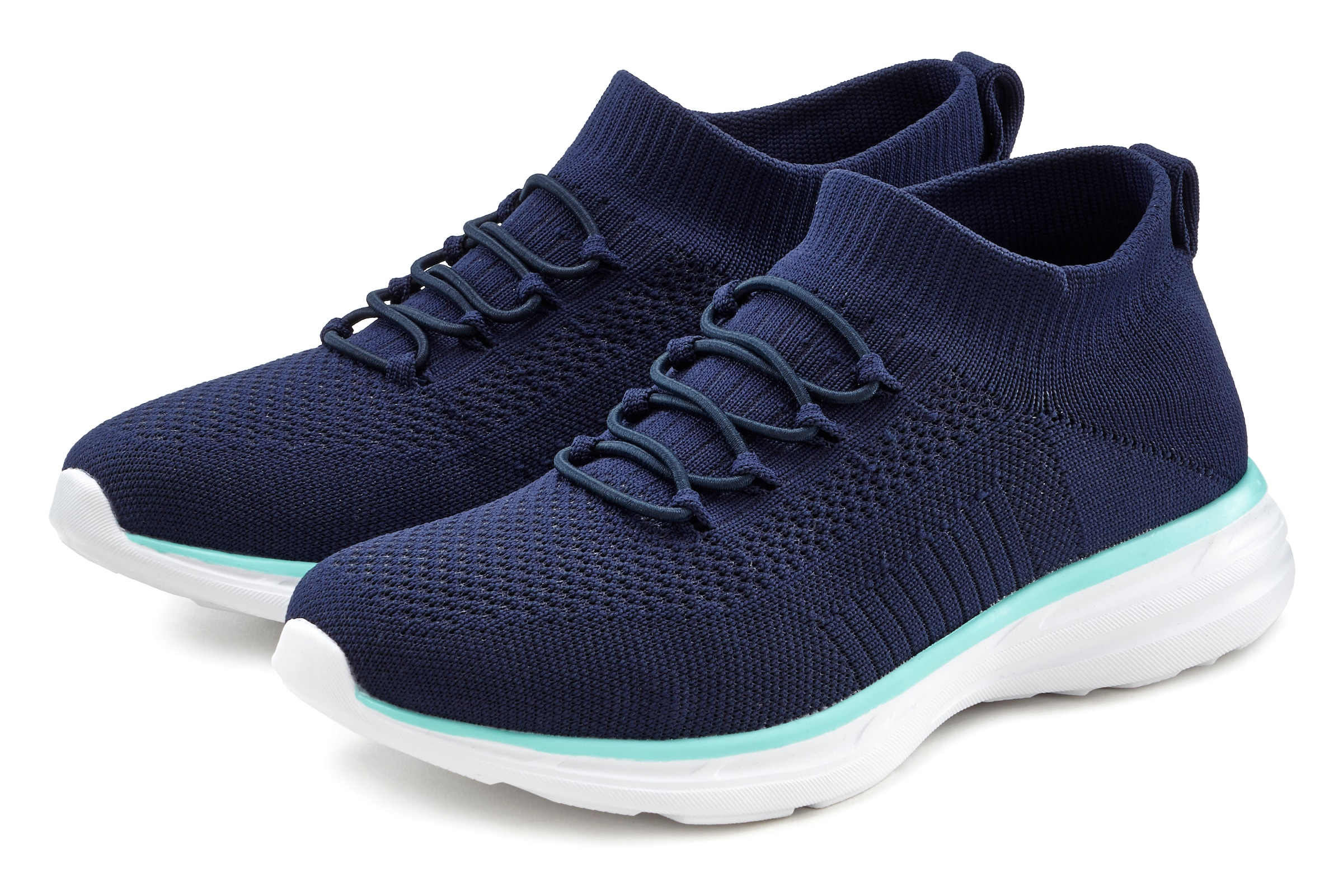 Image of LASCANA Sneaker "Slipper, Halbschuh, Turnschuhe, Slip-On-Sneaker, bequem," zum Reinschlüpfen mit elastischen Schnürbändern ultraleicht VEGAN