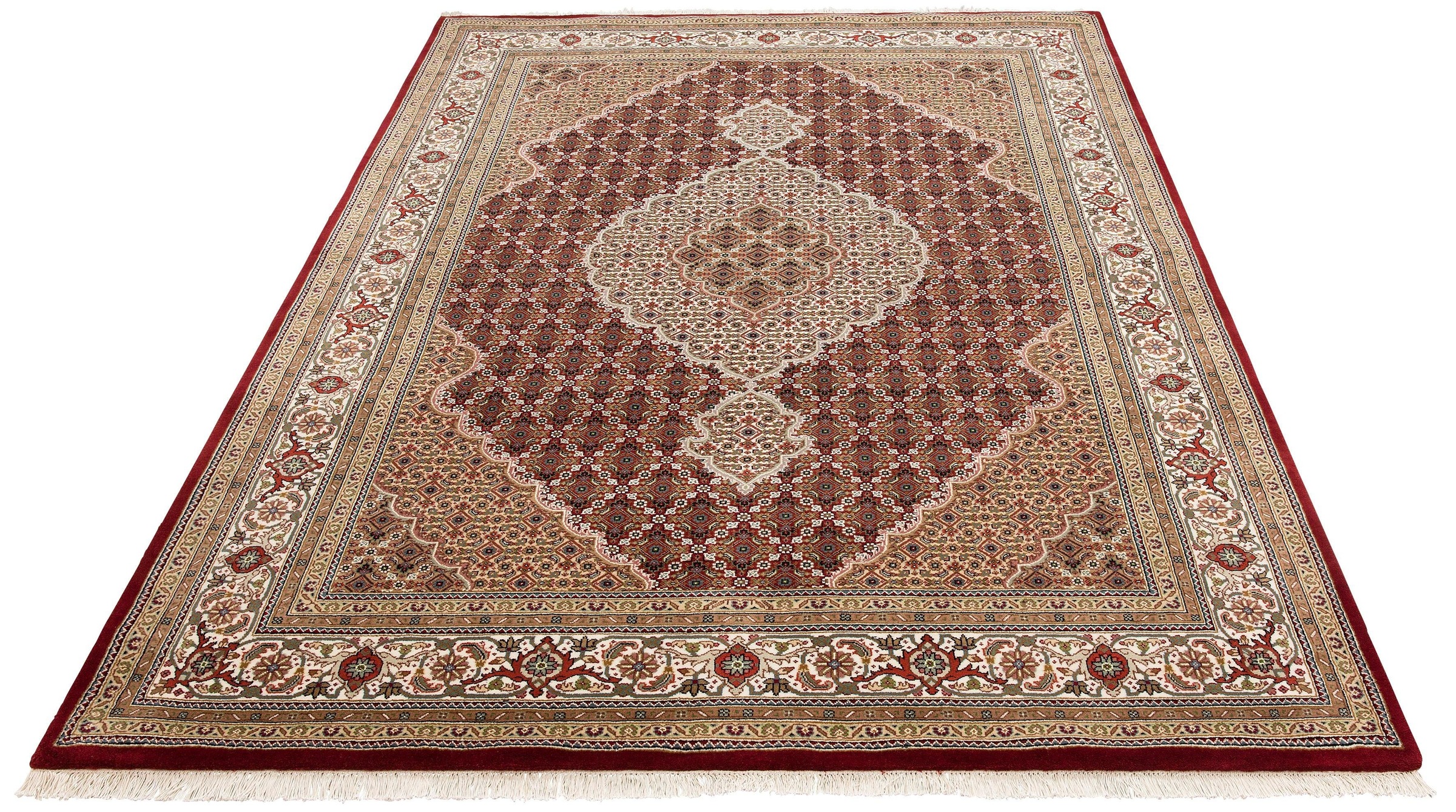 Image of Home affaire Orientteppich »Irrfan«, rechteckig, 12 mm Höhe, handgeknüpft, mit Fransen, ideal im Wohnzimmer & Schlafzimmer bei Ackermann Versand Schweiz