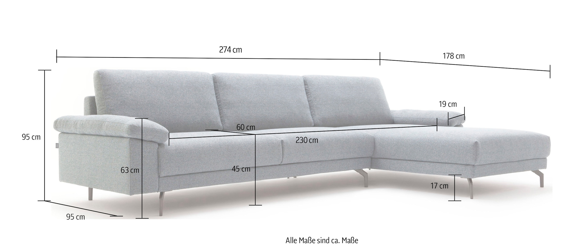 Creation BY ROLF BENZ Canapé d'angle »CR.450 elegantes Designsofa mit hohem Sitzkomfort«