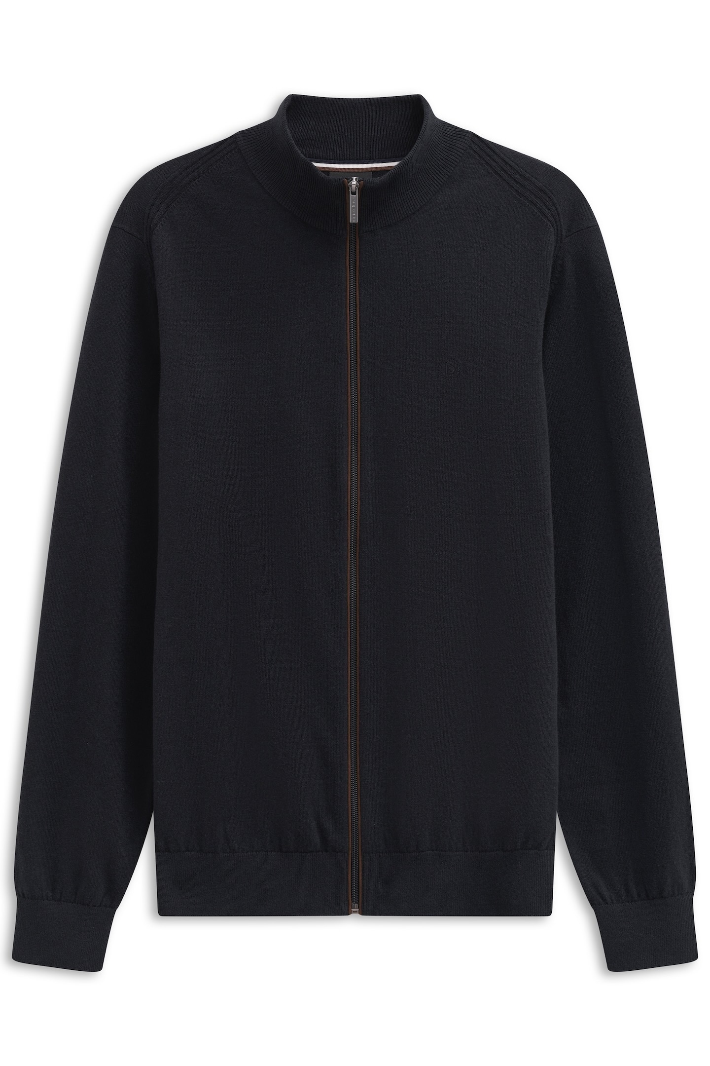 bugatti Veste en tricot »Regular Fit« mit Reissverschluss und Stehkragen