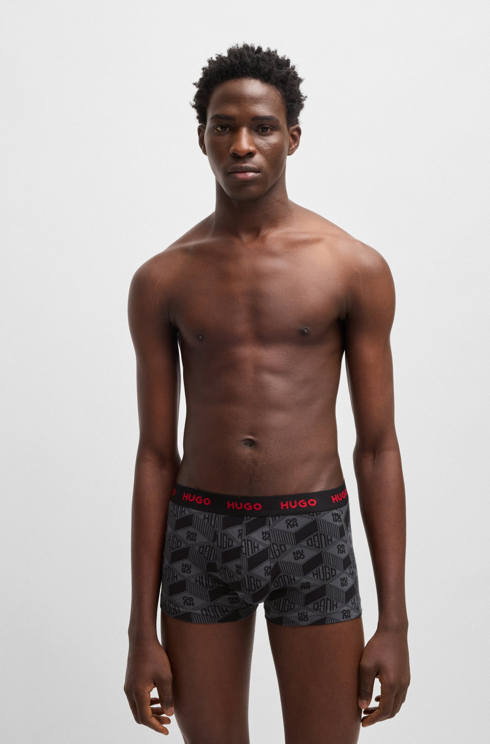 HUGO Underwear Trunk »TRUNK TRIPLET DESIGN« Packung, 3 Stk. mit Logobund