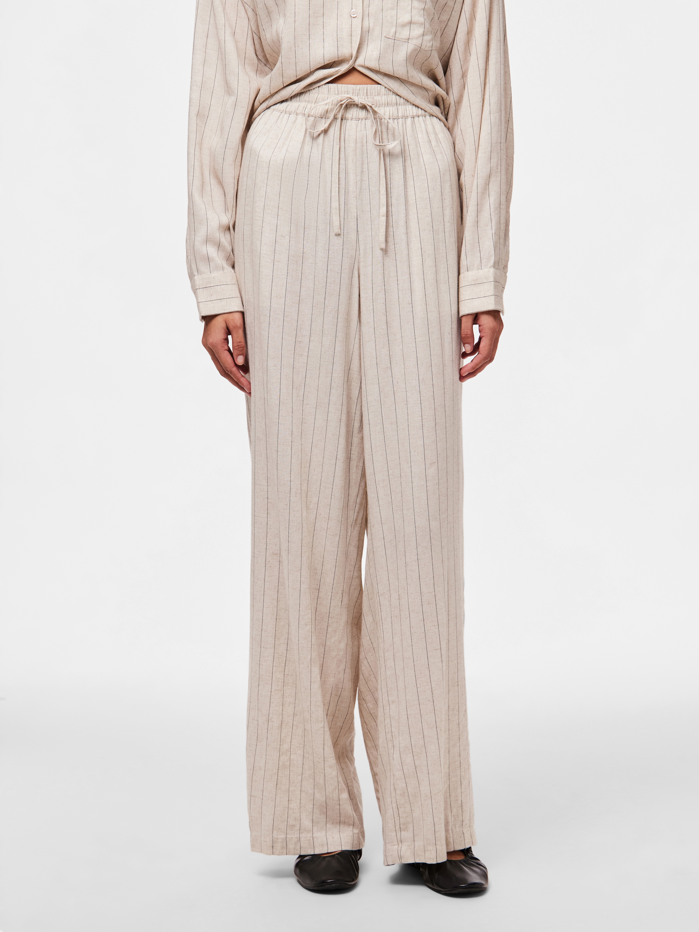 Image of pieces Schlupfhose "PCPIA HW WIDE PANTS WVN NOOS" Sommerhose, mit Leinen