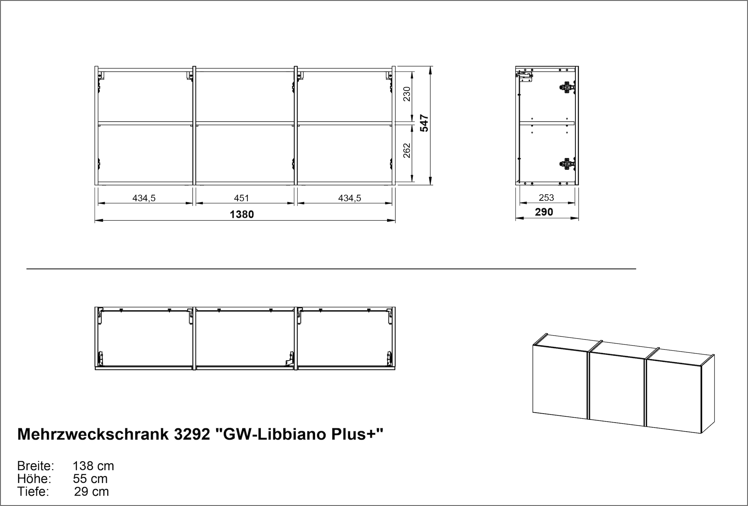 GERMANIA Ensemble de vestiaires »GW-Libbiano Plus« 2 cuis tlg.