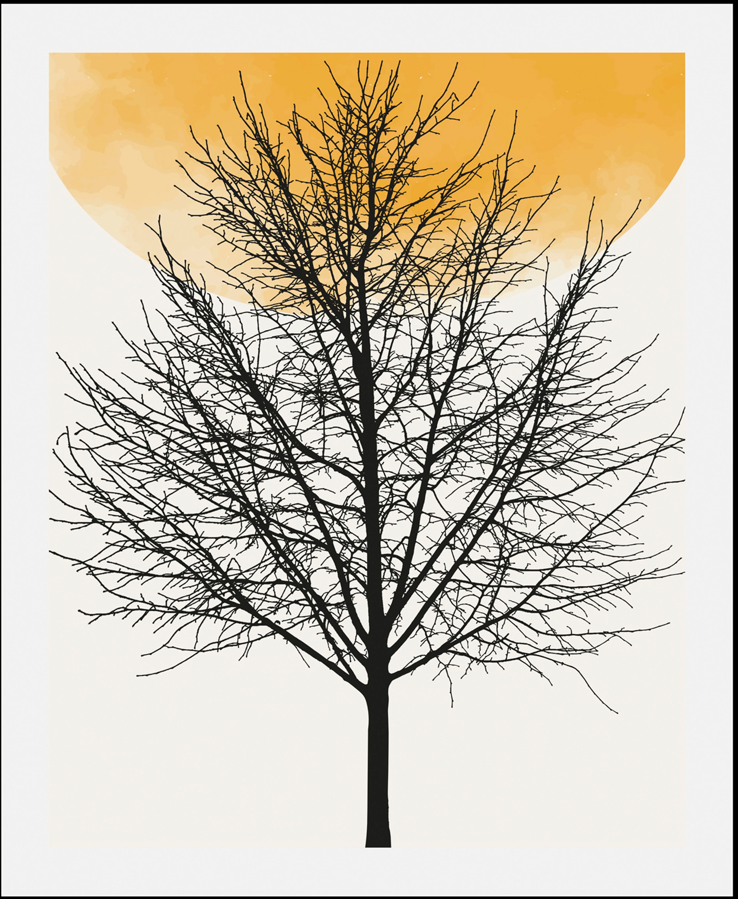 Image of queence Bild "Bloom" Baum Baumbilder Pflanzen Pflanzenbilder Sonnenaufgang 1 Stk. tlg. gerahmt