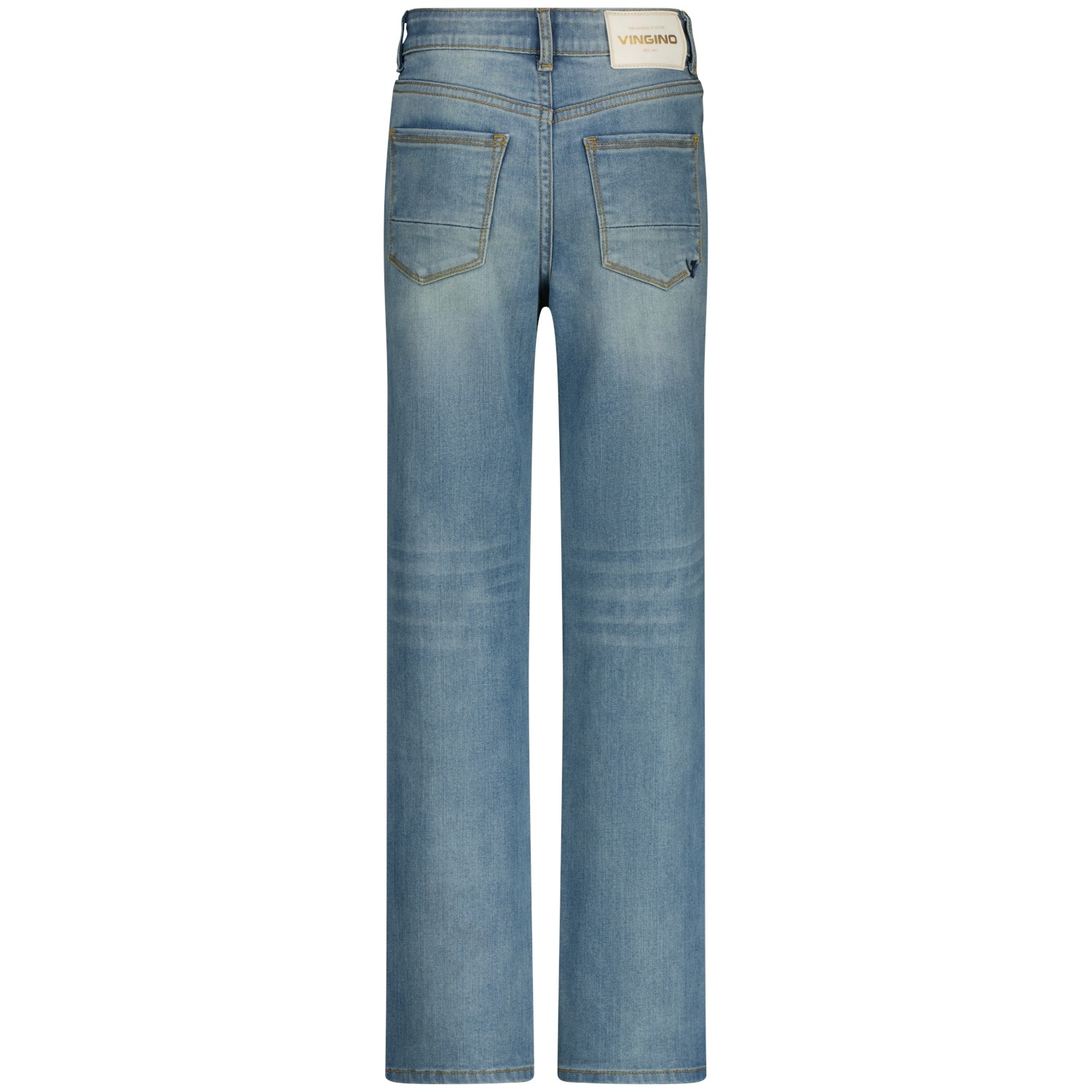 Vingino Jeans droit style 5 poches, avec stretch, pour filles