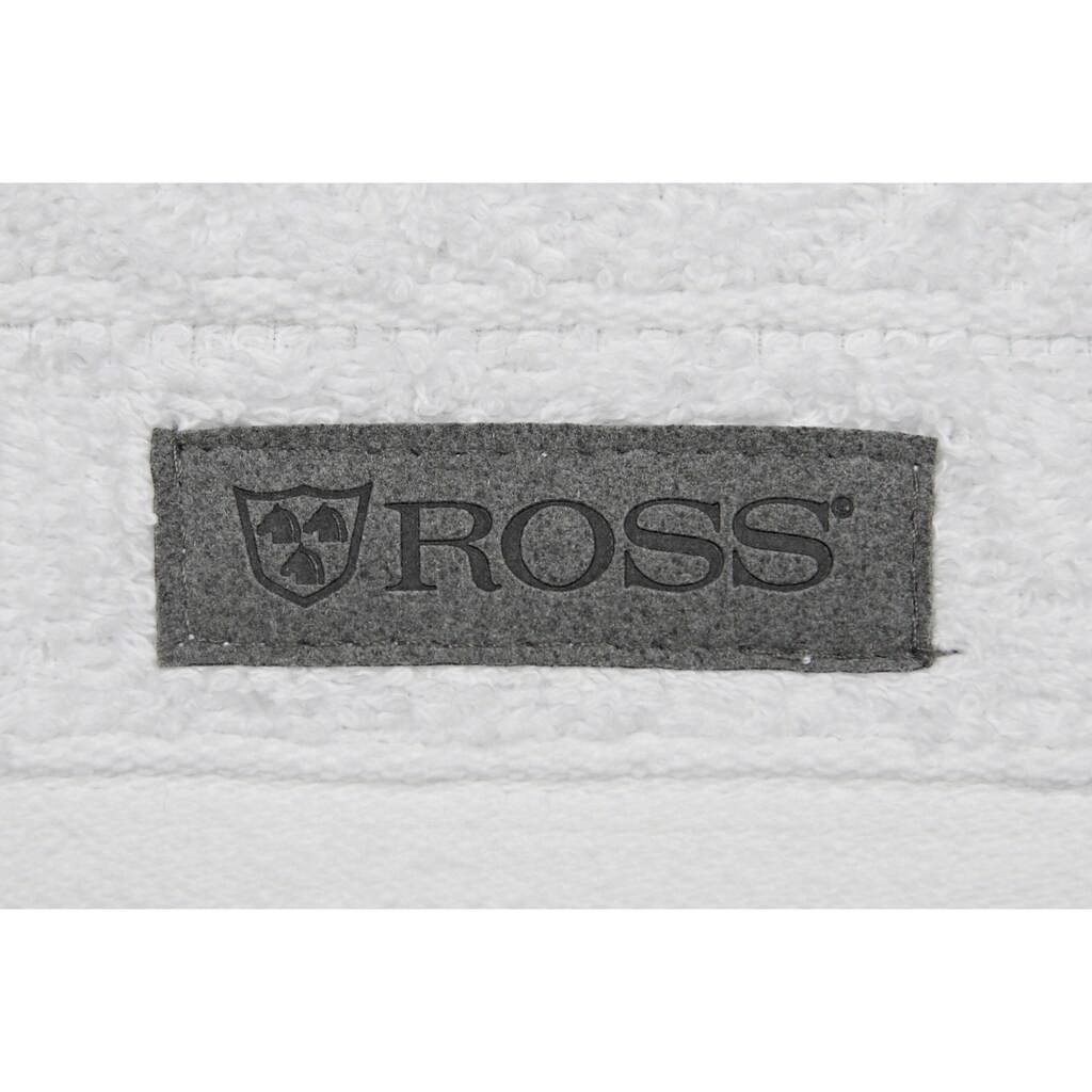 ROSS Handtuch »Smart«, (2 St.), Uni-Rippe mit Velourslabel