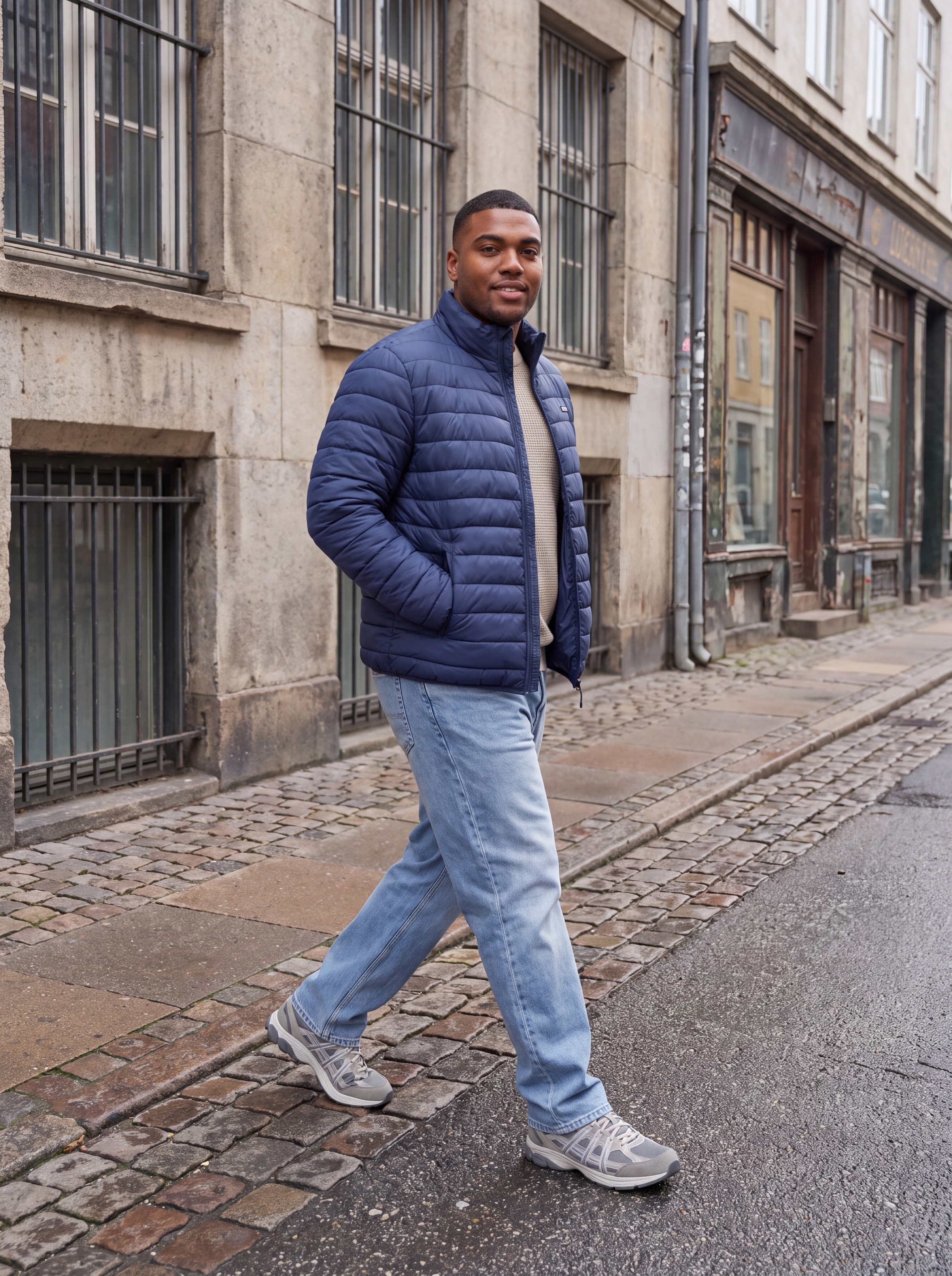 Jack & Jones PlusSize Veste matelassée »JJELVIS LIGHT PUFFER COLLAR PLS« fibre synthétique, coupe régulière