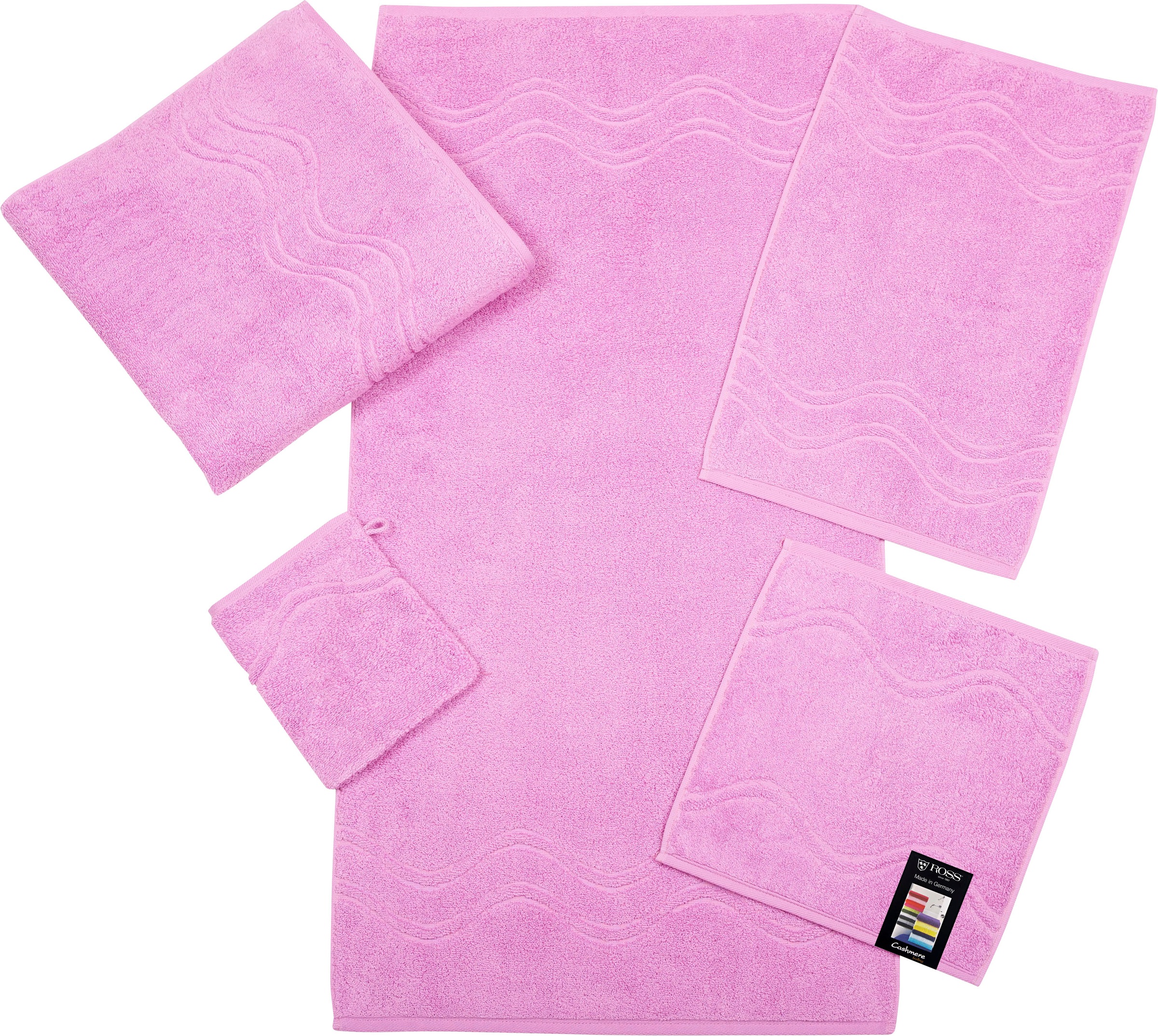 ROSS Handtuch »Cashmere feeling«, (2 St.), mit Wellenbordüre