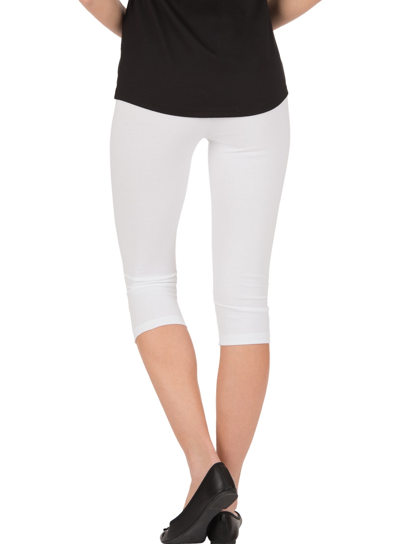 Trigema Leggings »TRIGEMA Leggings 3/4 mit Kristallsteinen«, (1 tlg.)