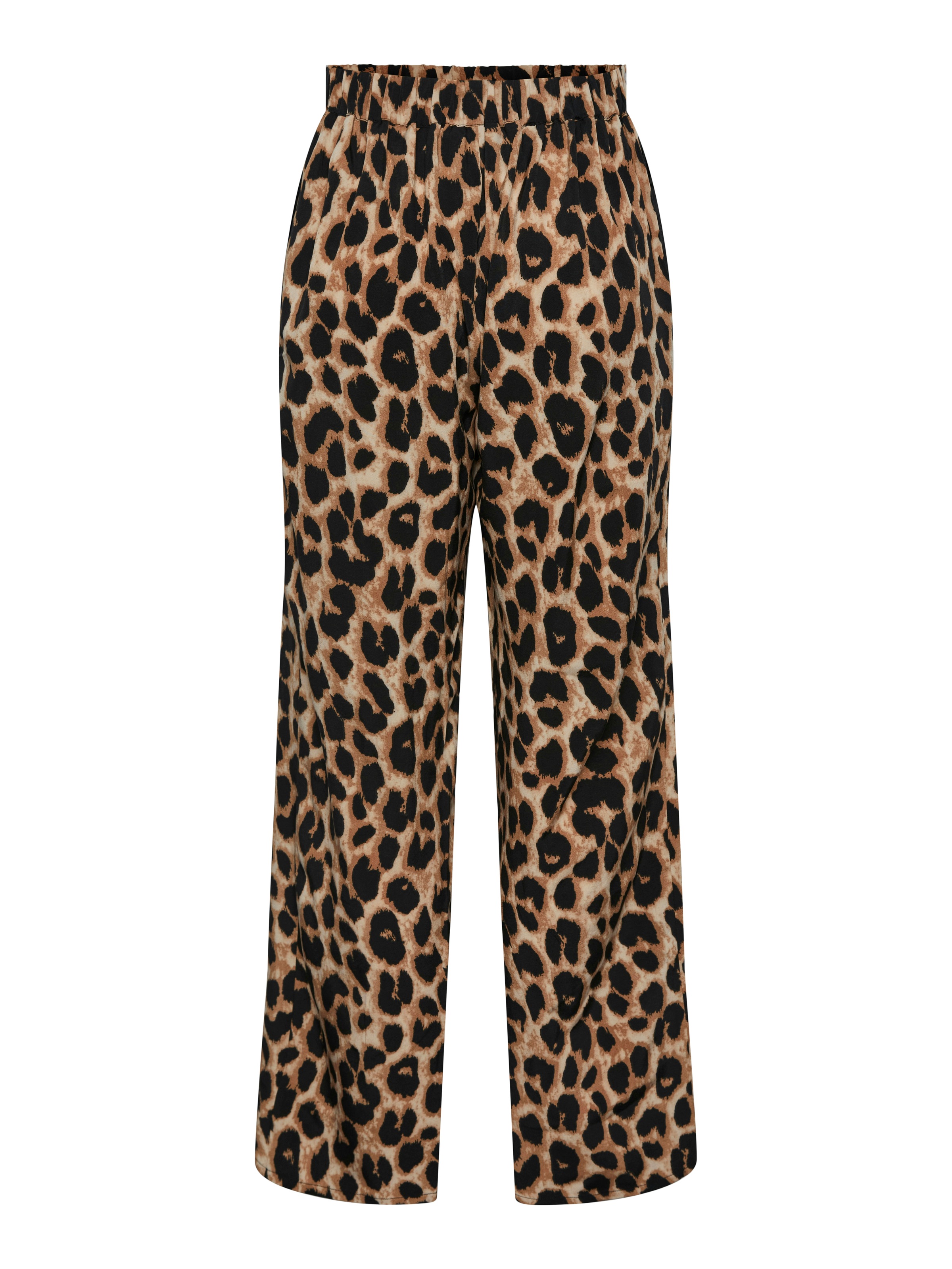 pieces Schlupfhose »PCGURLA HW PANTS WVN NOOS BC«  mit Leo Muster