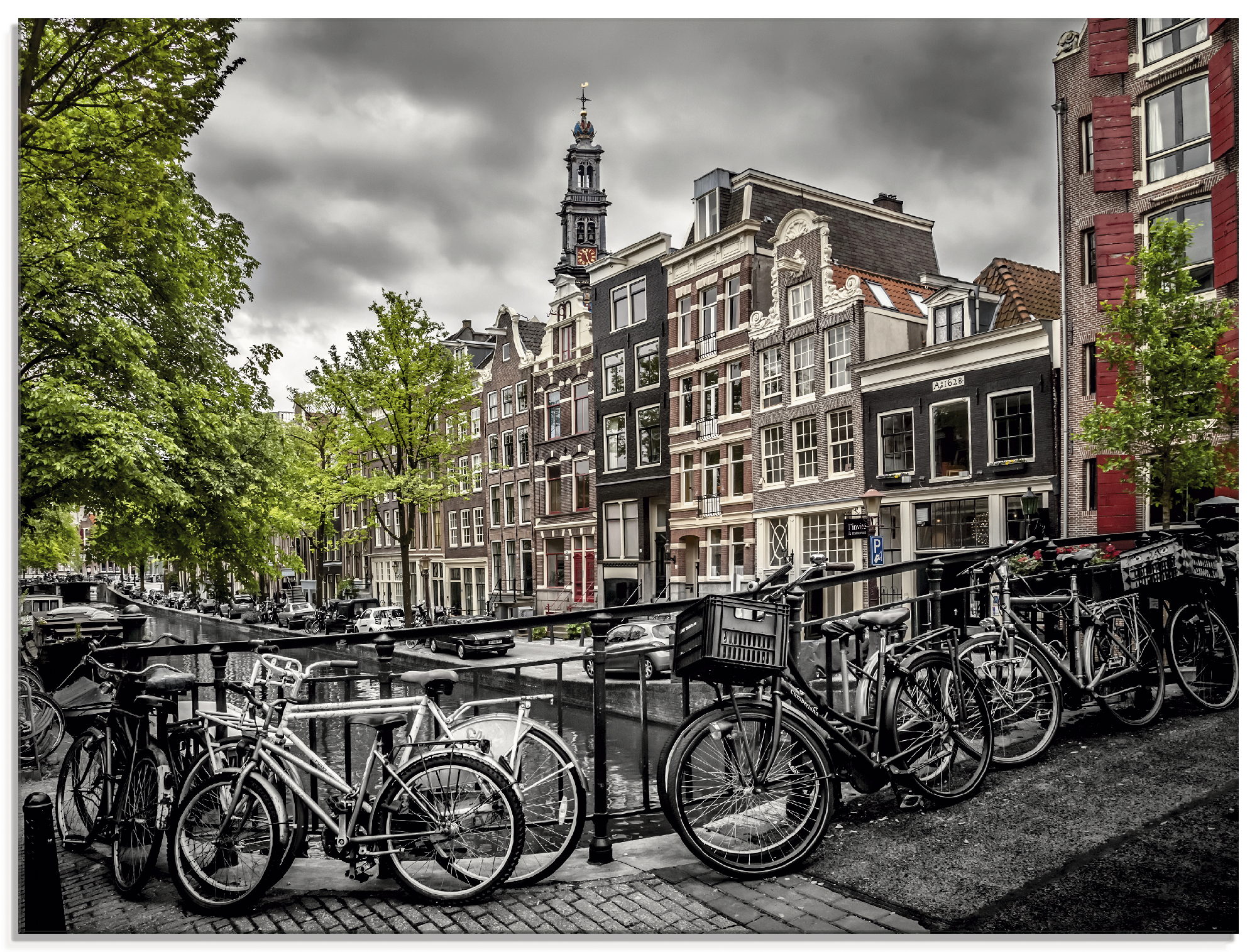 Image of Artland Glasbild »Amsterdam Bloemgracht«, Fahrräder, (1 St.) bei Ackermann Versand Schweiz