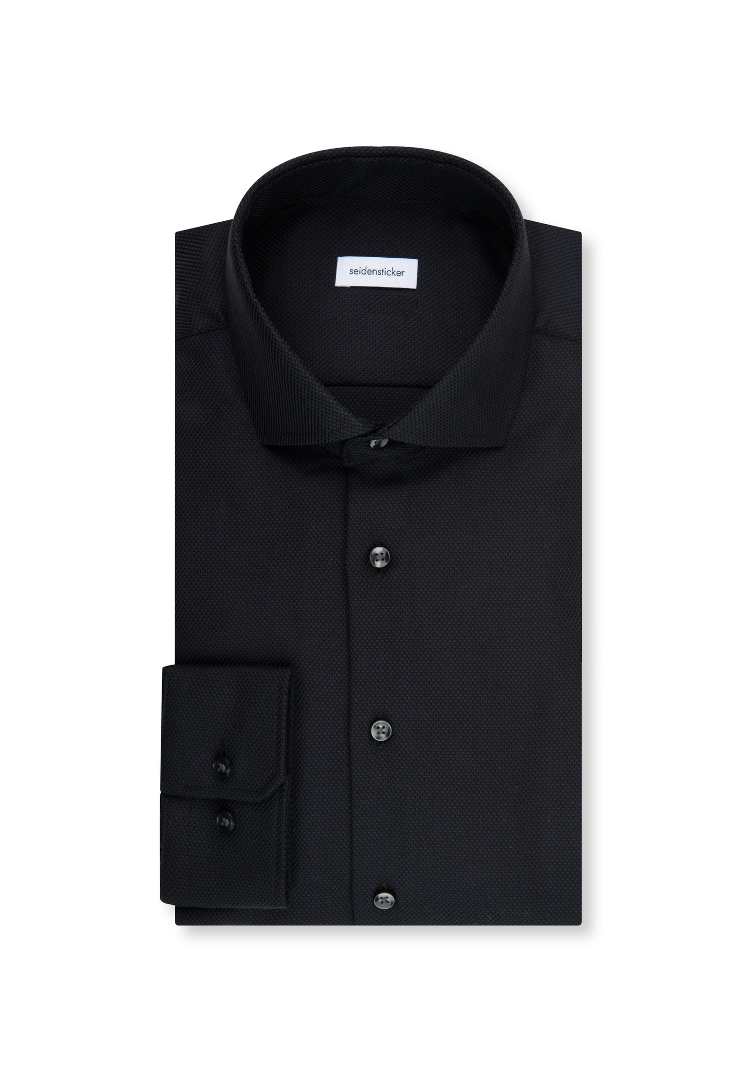 seidensticker Businesshemd »Schwarze Rose« Regular 1/1 Kentkragen Struktur