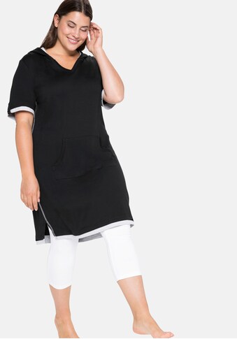 Sheego Shirtkleid, mit Kängurutasche und Kapuze kaufen