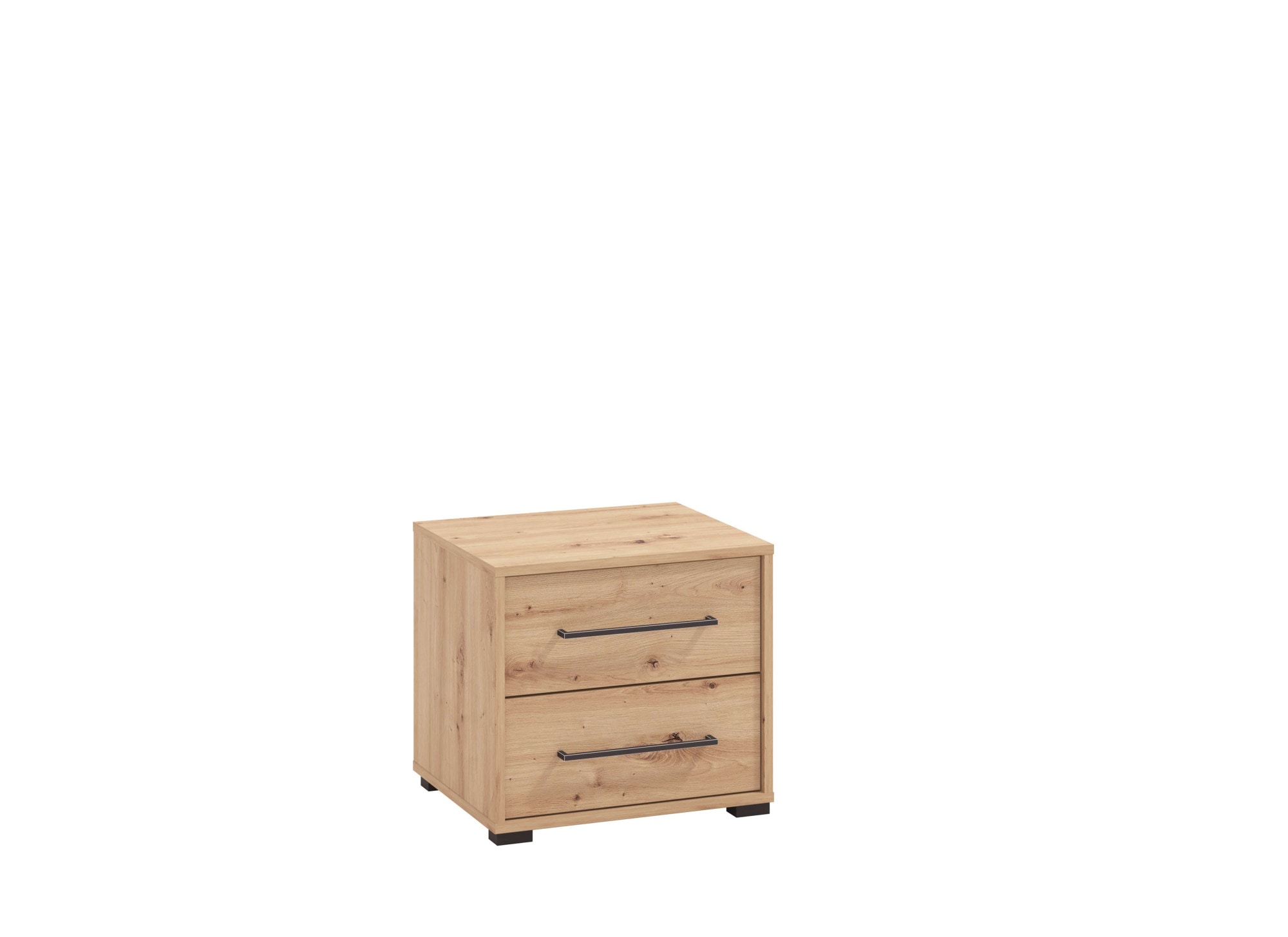 INOSIGN Nachtkommode »Ascalon Nachttisch, Nachtschrank, 48x40x44cm, 2 Schubladen«, in weiss oder eichefarben, FSC-zertifizierter Holzwerkstoff