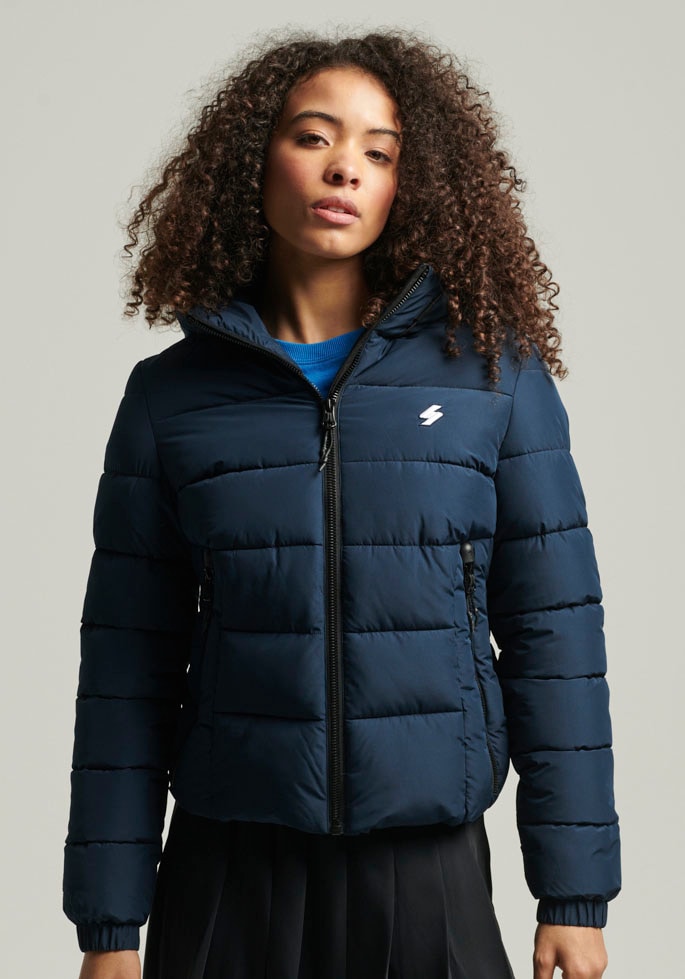 Steppjacke »HOODED SPIRIT SPORTS PUFFER«, mit Kapuze, aus wasserabweisendem Material