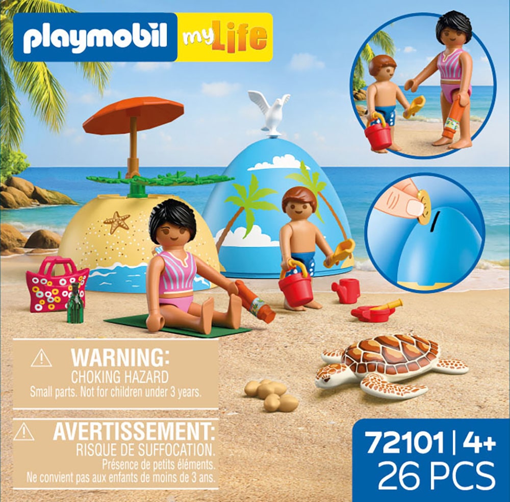 Playmobil® Jeu de construction »Spiel-Ei: Strandurlaub (72101), My Life«